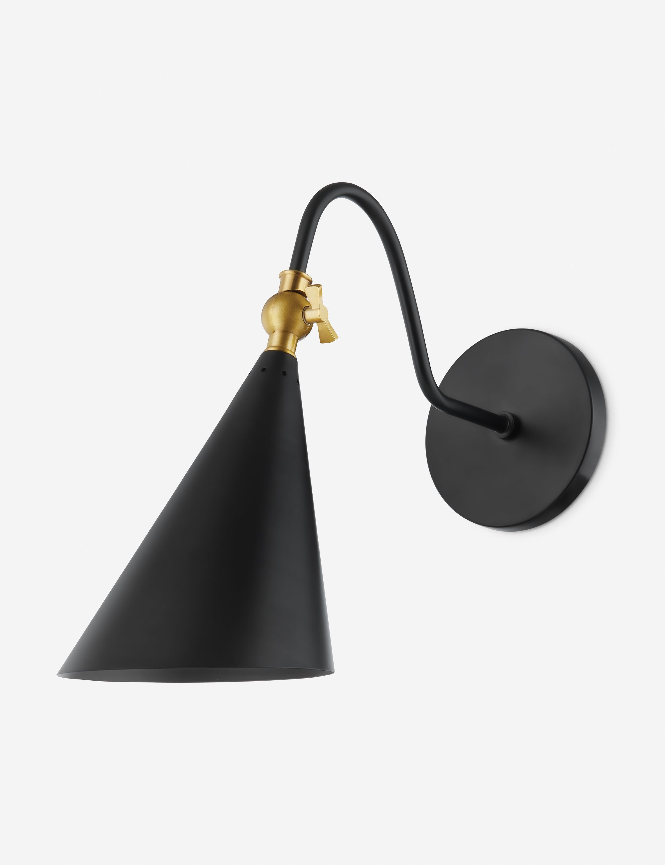 Luma Wall Sconce | Adjustable Gooseneck Design, Cone Shade