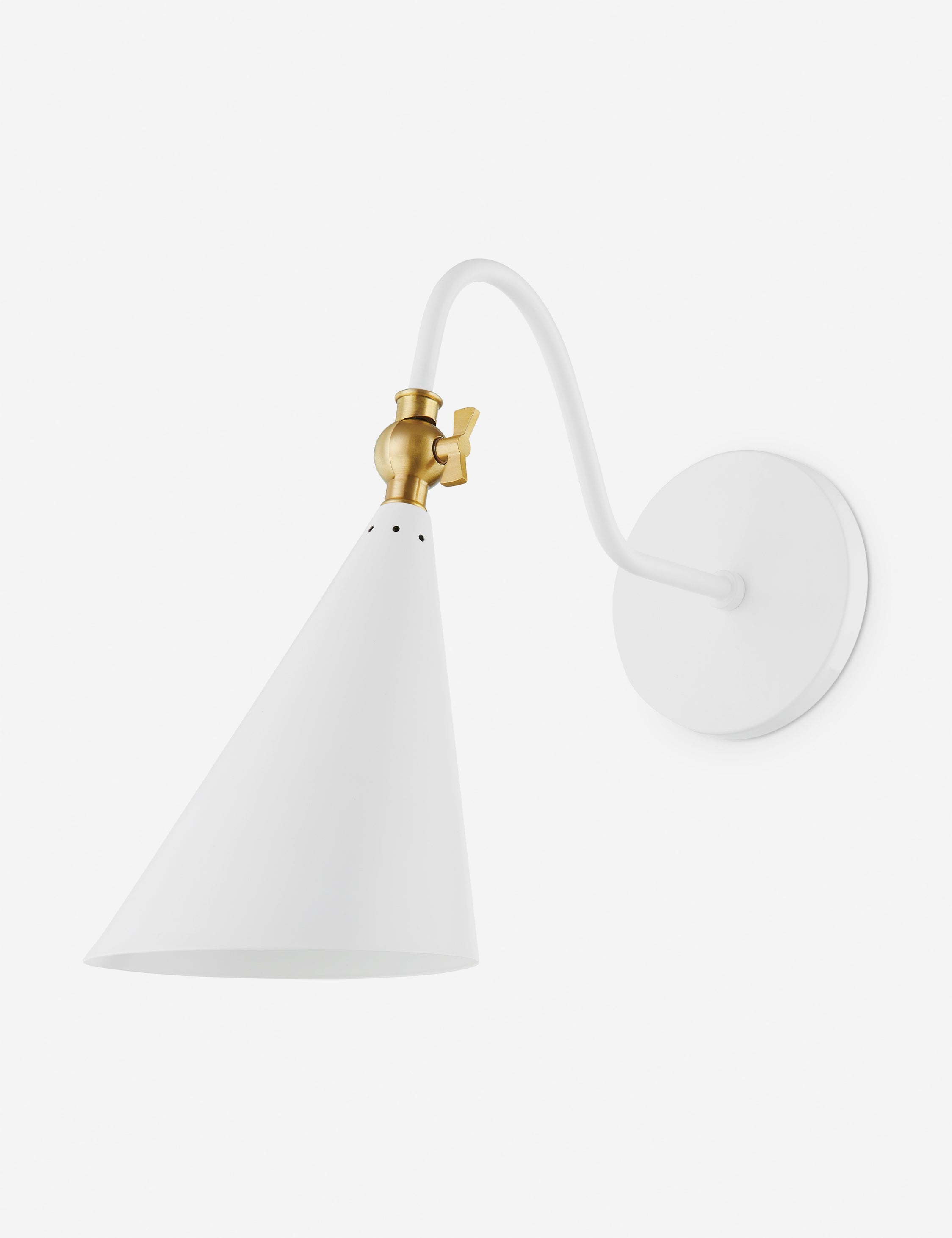 Luma Wall Sconce | Adjustable Gooseneck Design, Cone Shade