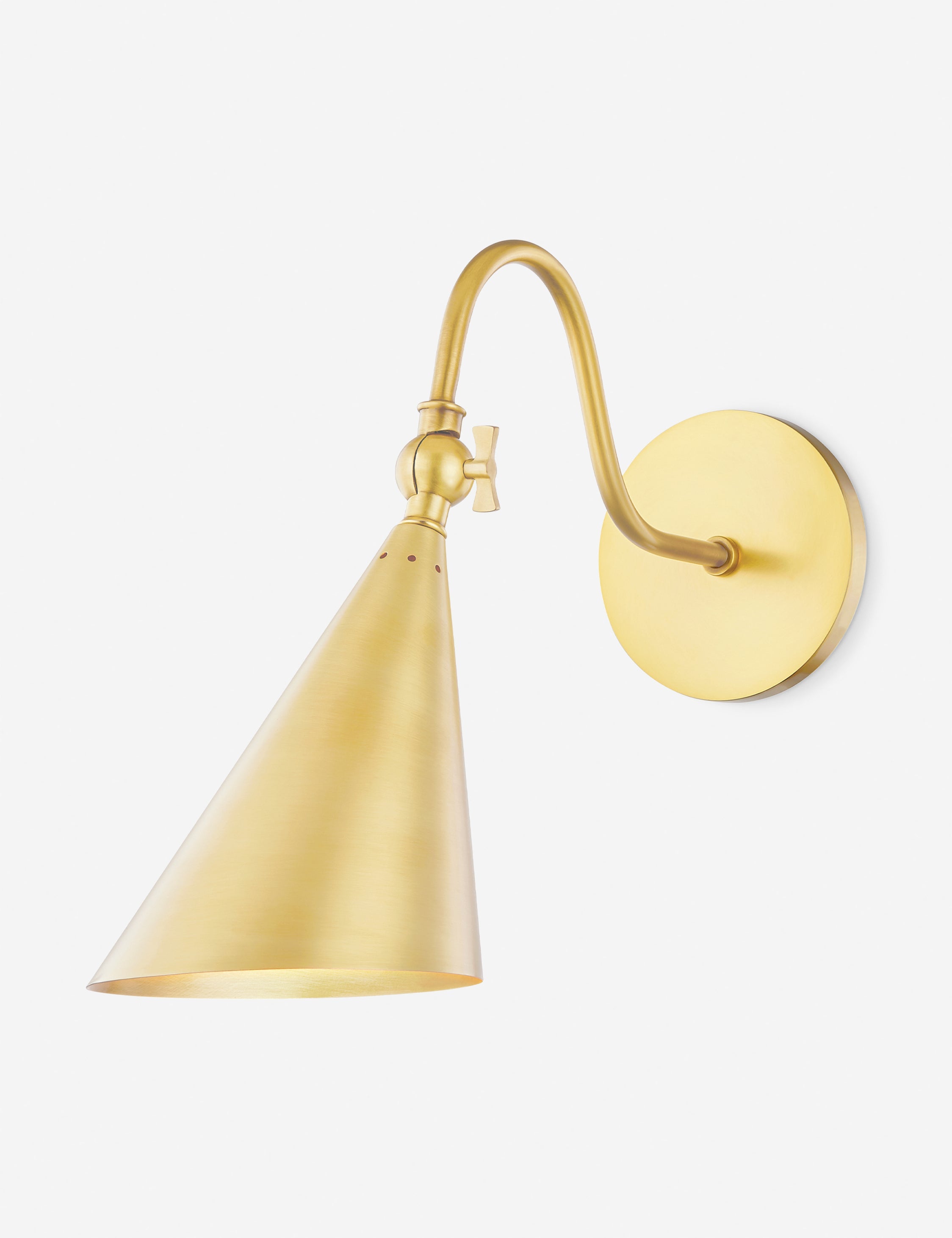 Luma Wall Sconce | Adjustable Gooseneck Design, Cone Shade