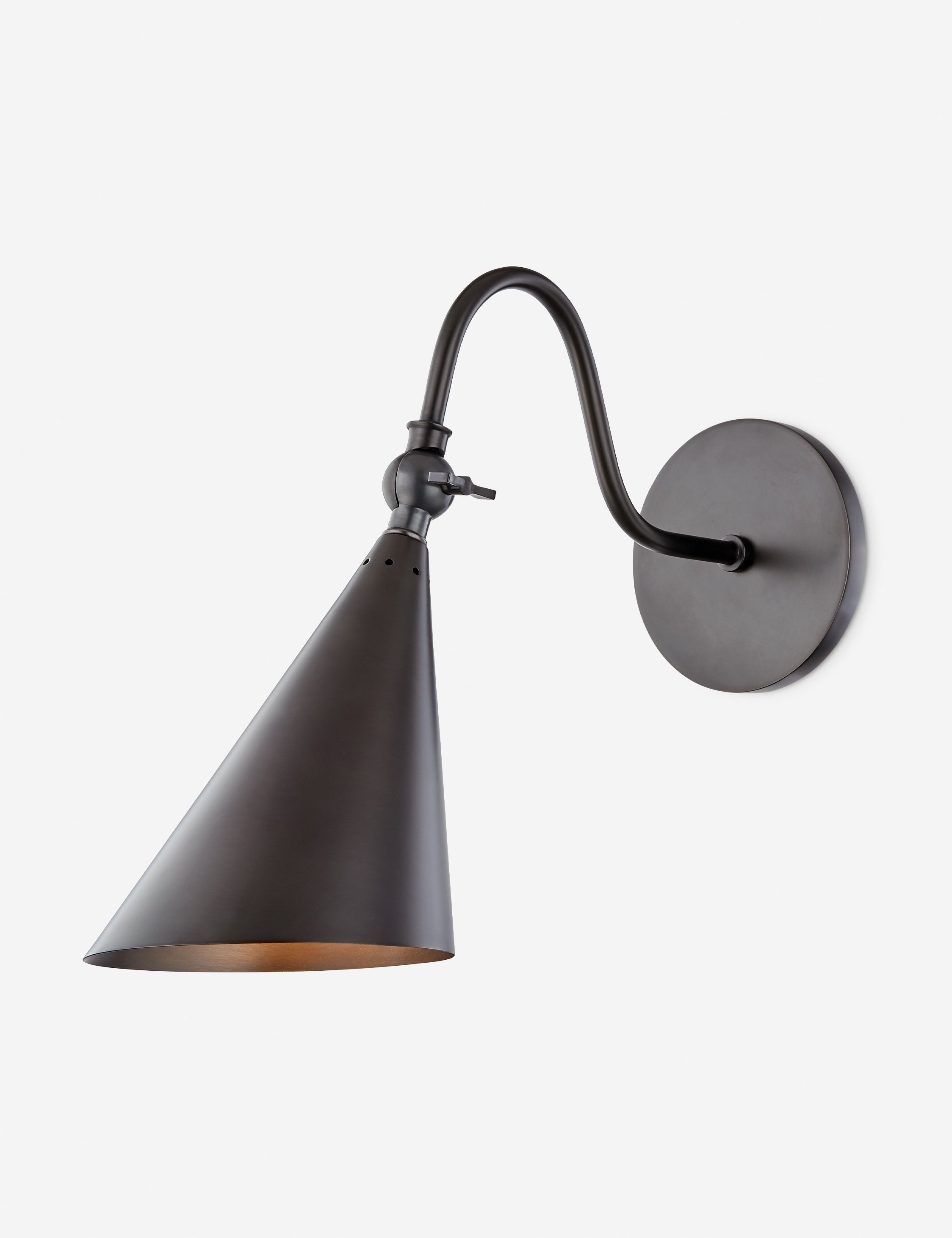 Luma Wall Sconce | Adjustable Gooseneck Design, Cone Shade