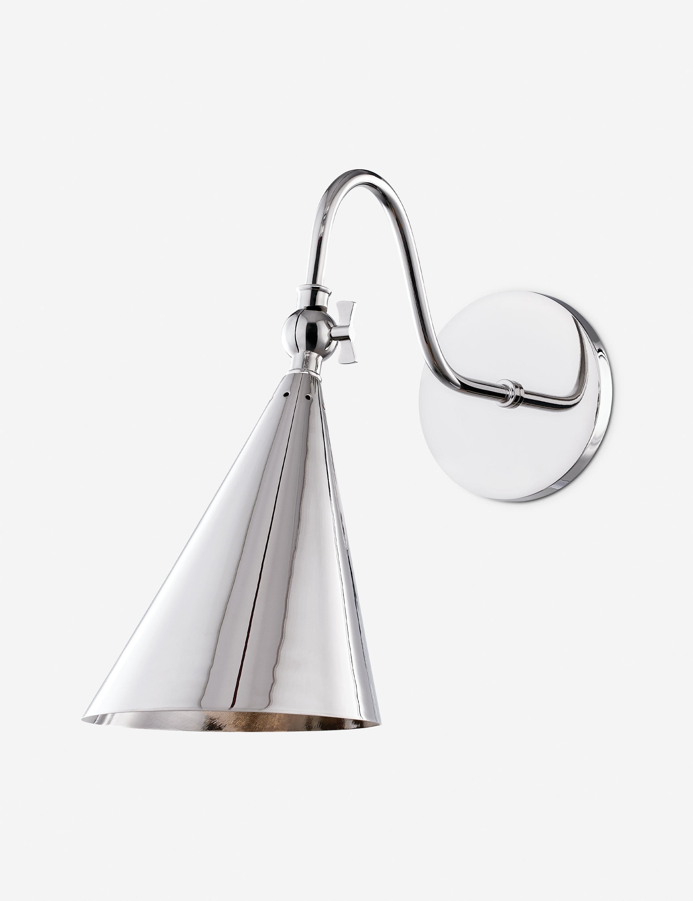 Luma Wall Sconce | Adjustable Gooseneck Design, Cone Shade