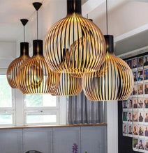 Bela Pendant Light | Handcrafted Natural Wood, Adjustable Height