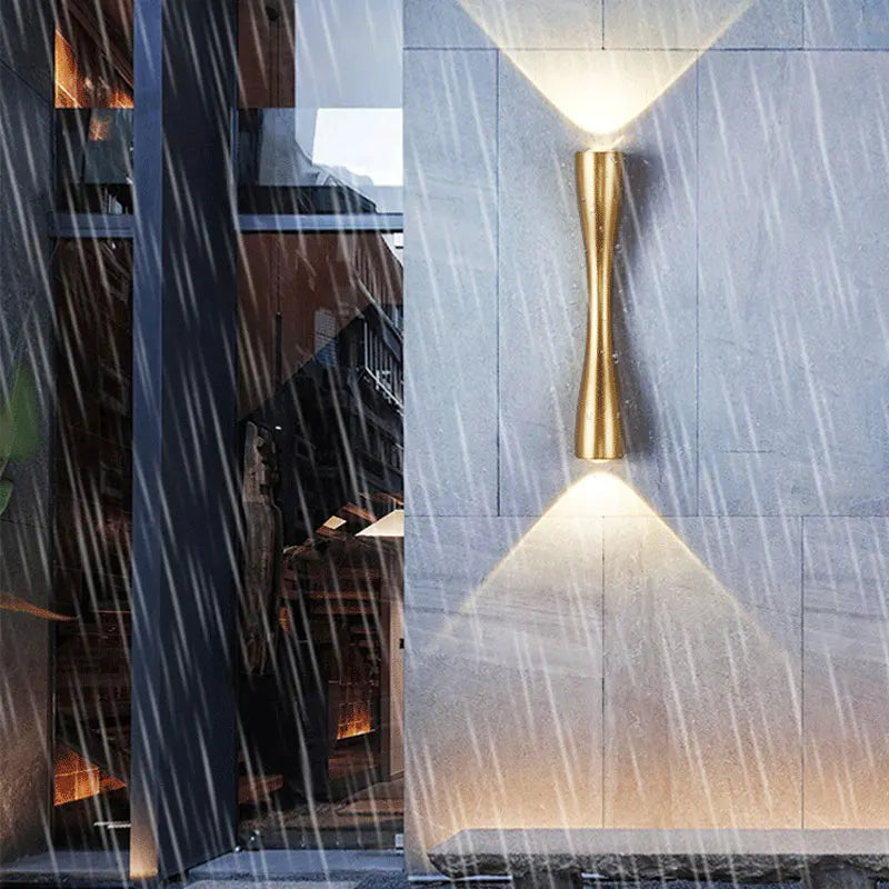 Bela Wall Lamp | Modern Gold, Up & Down Waterproof Design