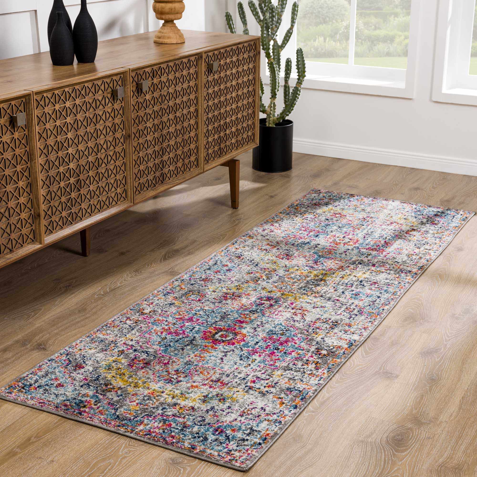 Dazzle Colorful Area Rug  Machine Woven  Medium Pile