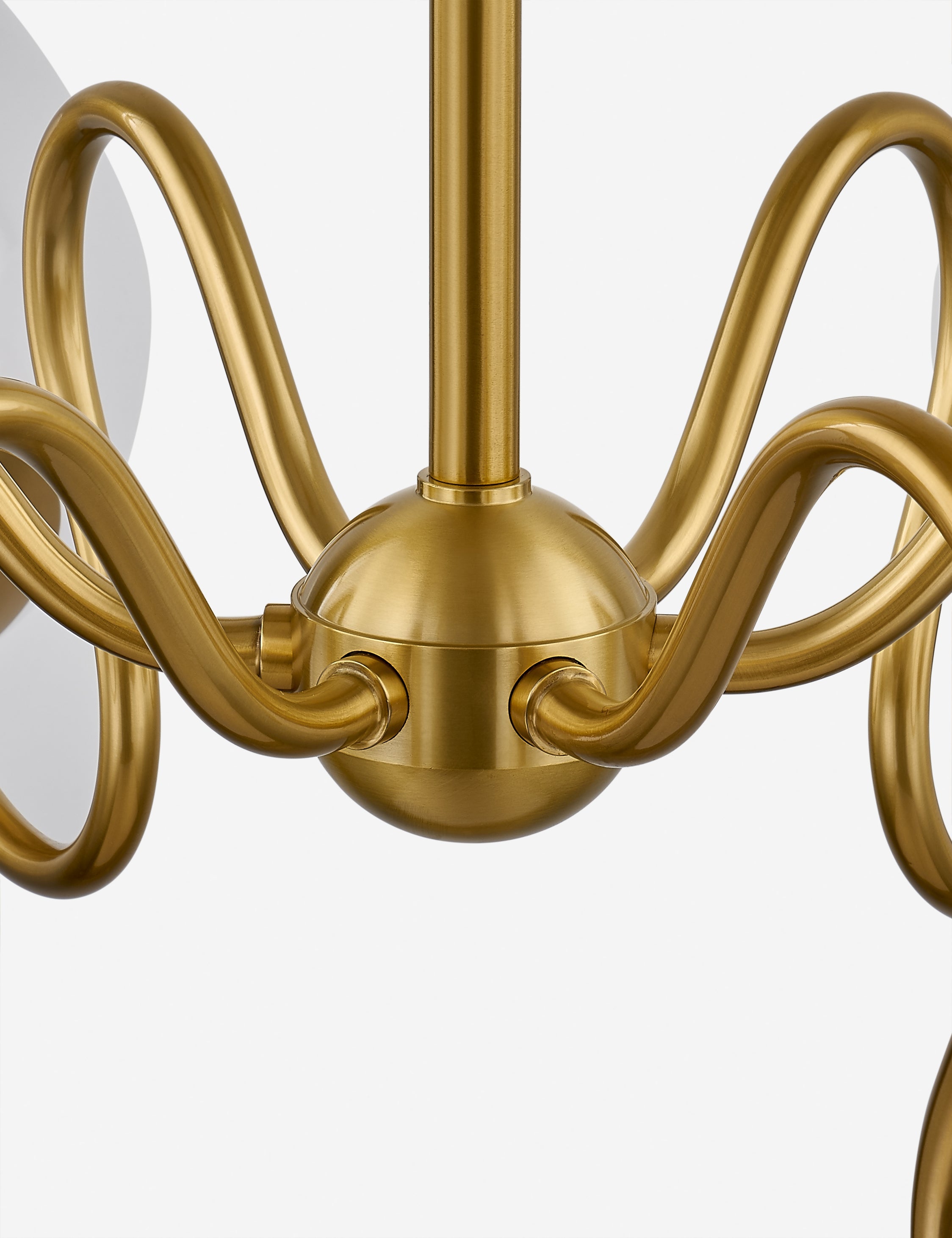 Juno Chandelier | Midcentury Italian, Opal Globe Shades