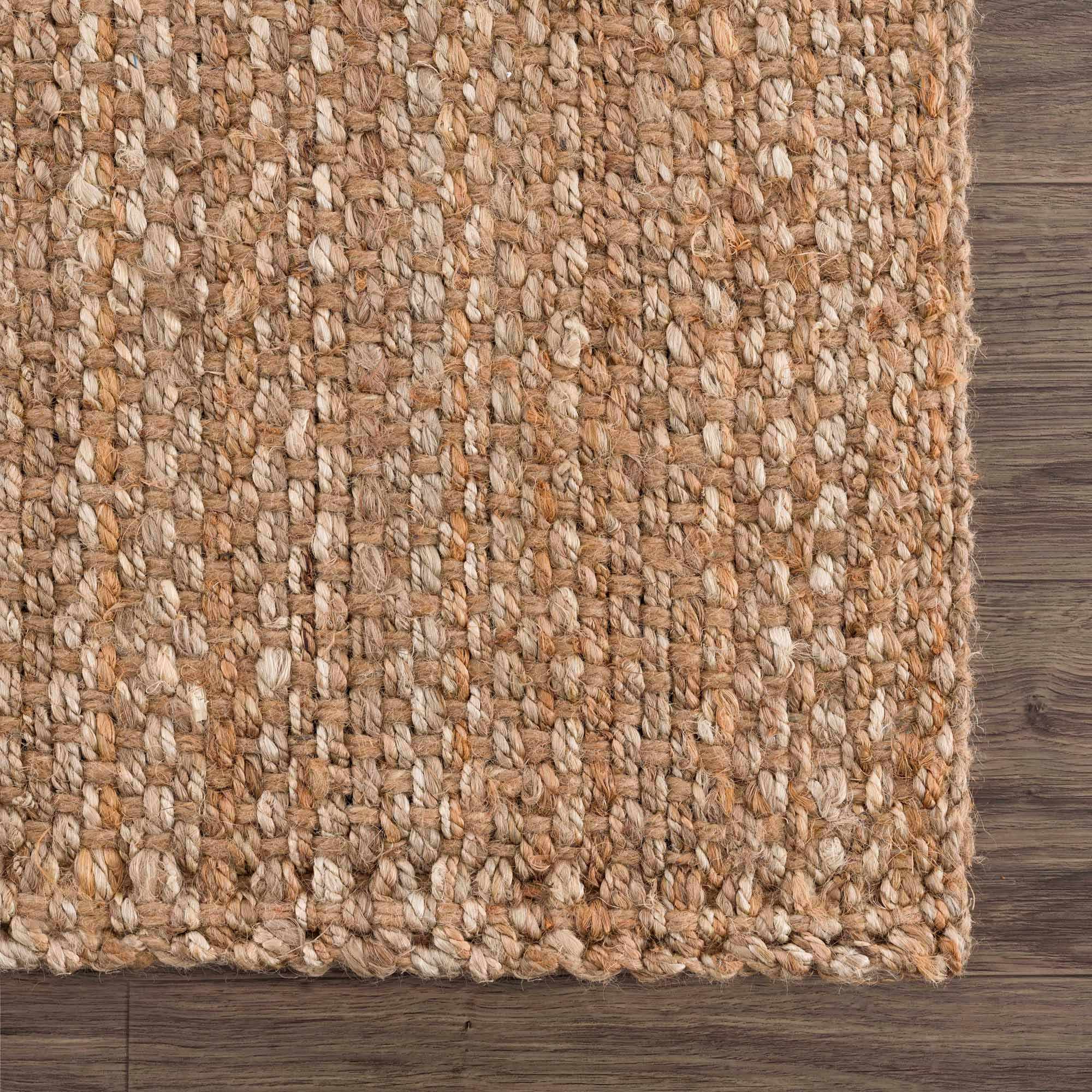Bristol Jute Rug  Hand Woven Natural Tan, Eco-Friendly