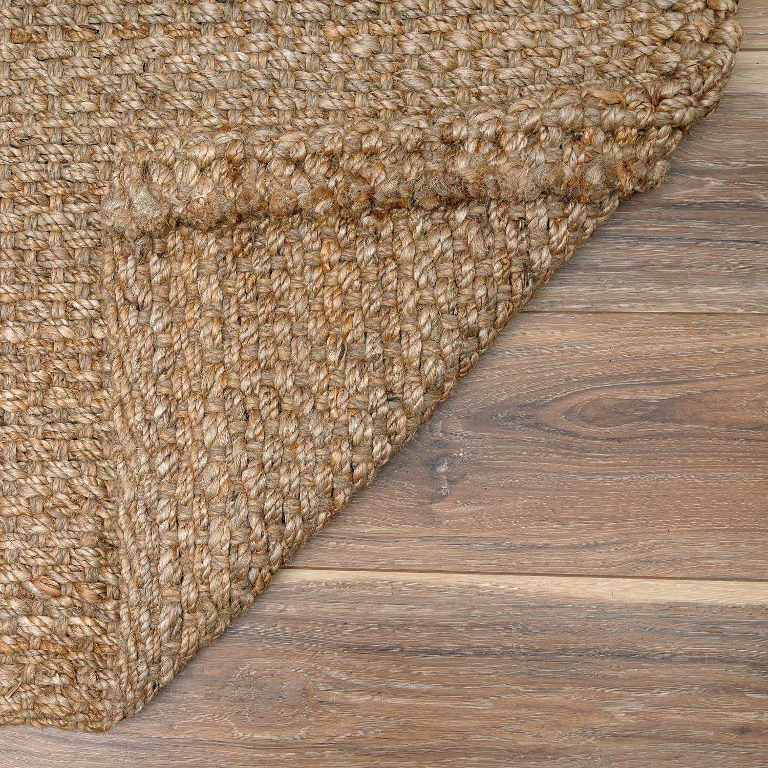 Bristol Jute Rug  Hand Woven Natural Tan, Eco-Friendly