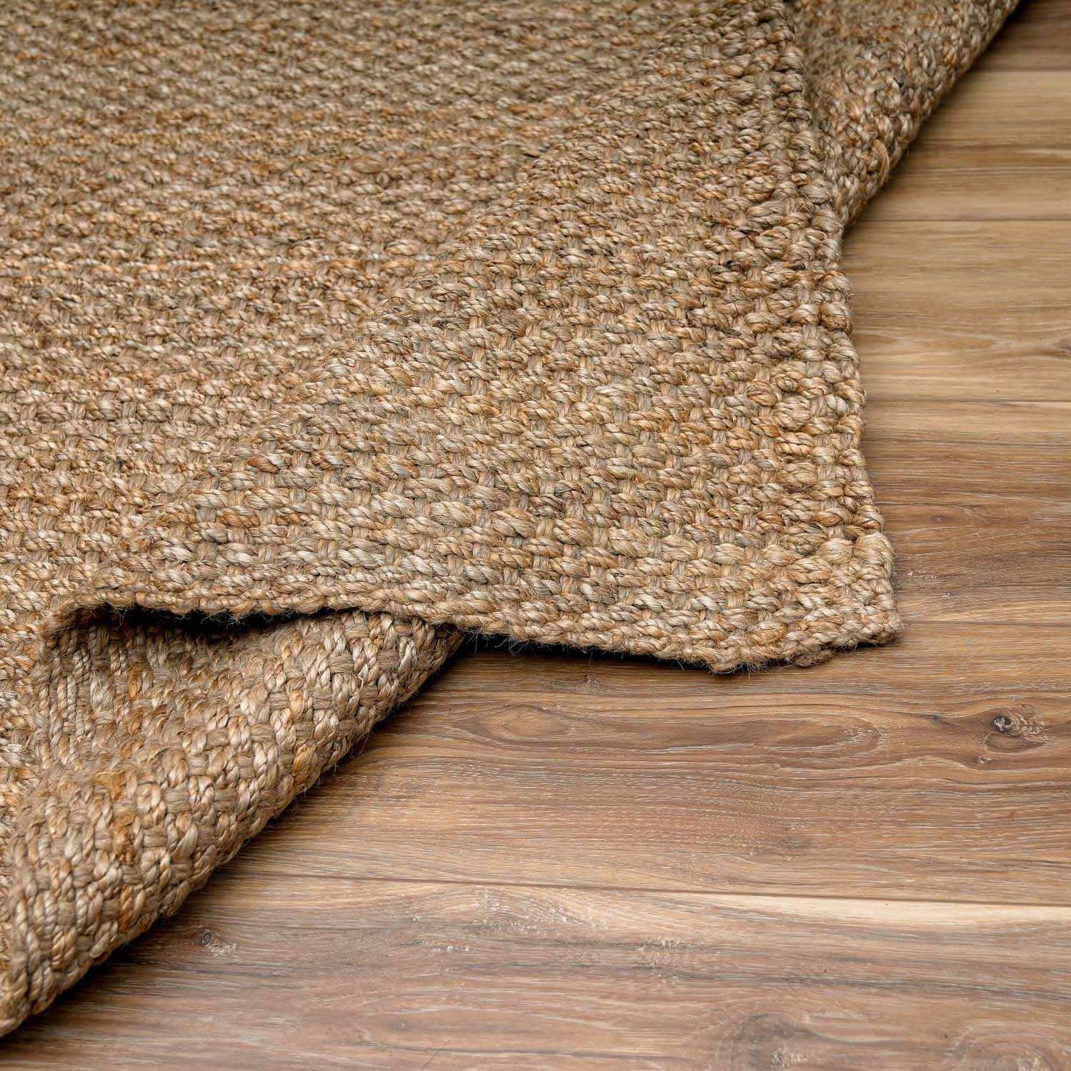 Bristol Jute Rug  Hand Woven Natural Tan, Eco-Friendly
