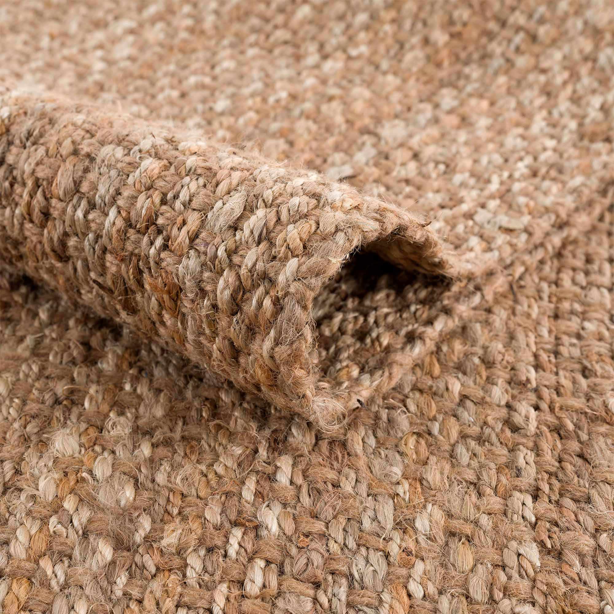 Bristol Jute Rug  Hand Woven Natural Tan, Eco-Friendly