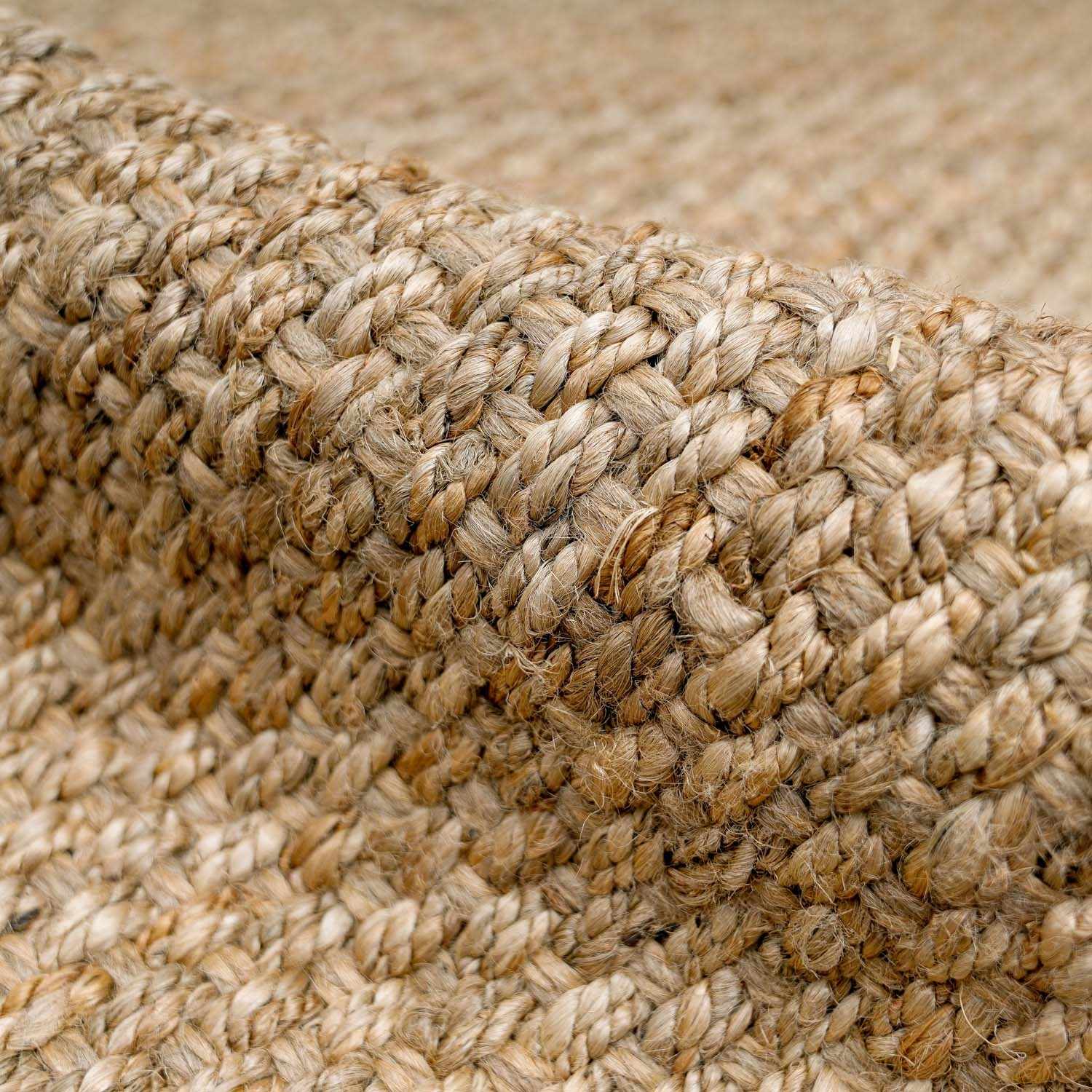 Bristol Jute Rug  Hand Woven Natural Tan, Eco-Friendly