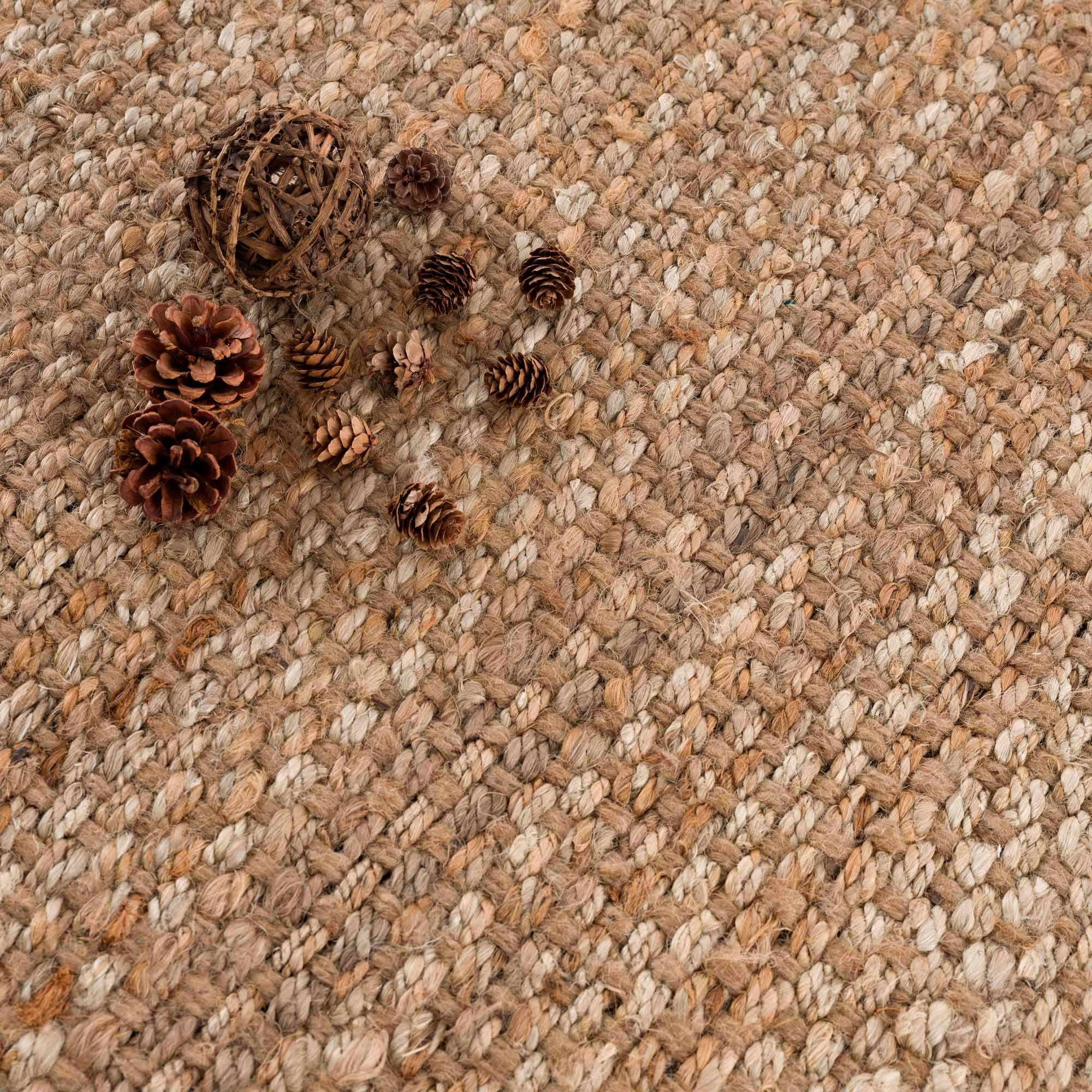 Bristol Jute Rug  Hand Woven Natural Tan, Eco-Friendly
