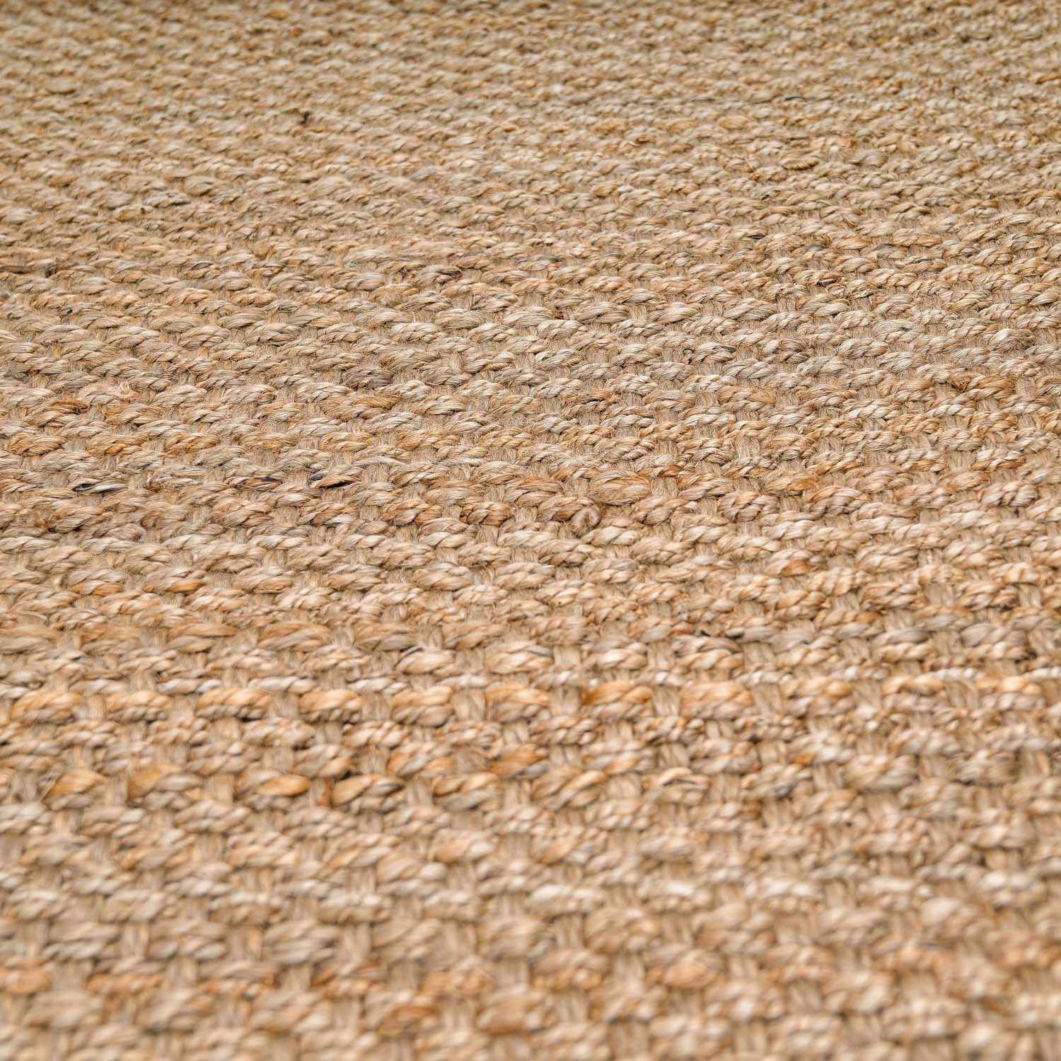 Bristol Jute Rug  Hand Woven Natural Tan, Eco-Friendly