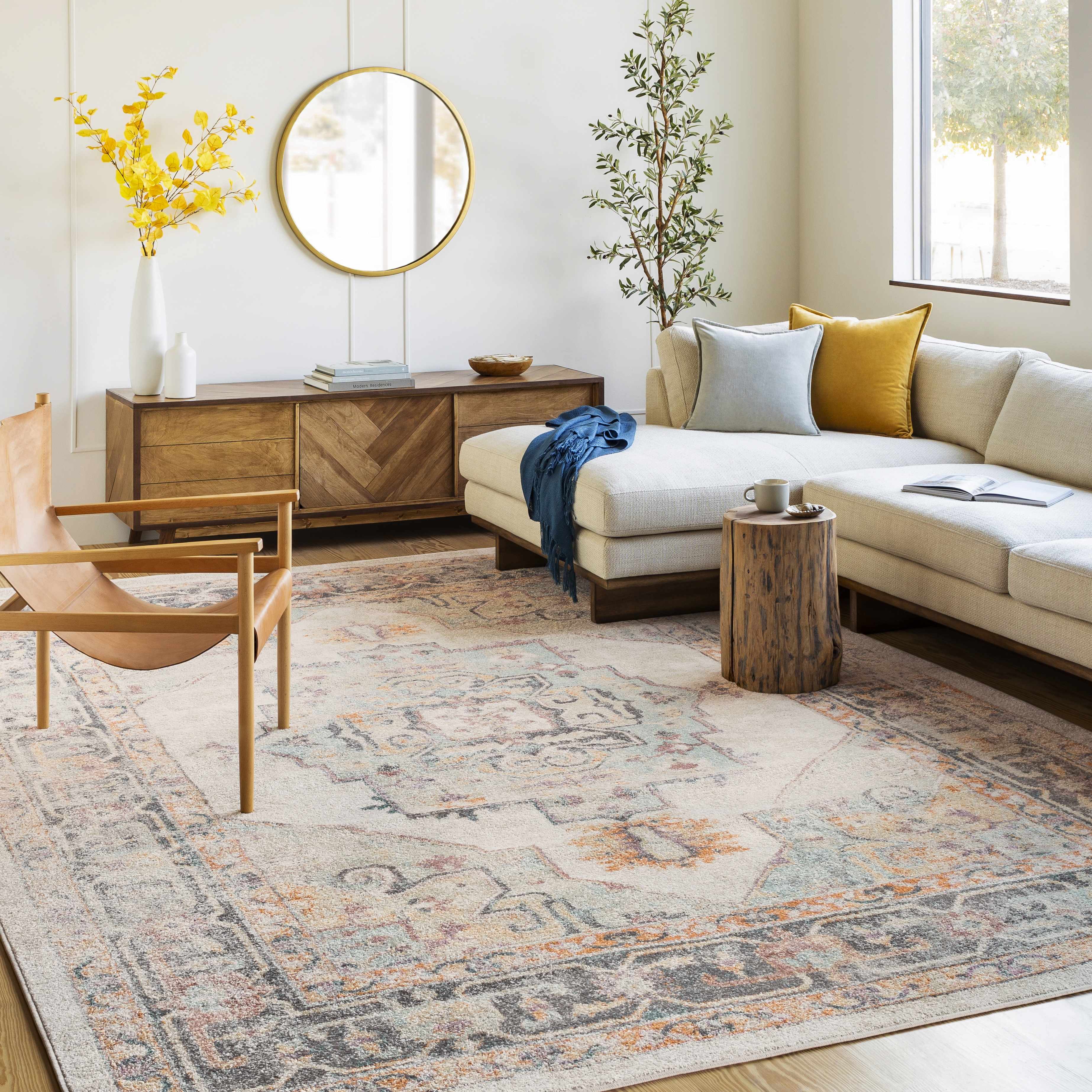Bello Area Rug  Machine Woven  Light Blue, Traditional Style