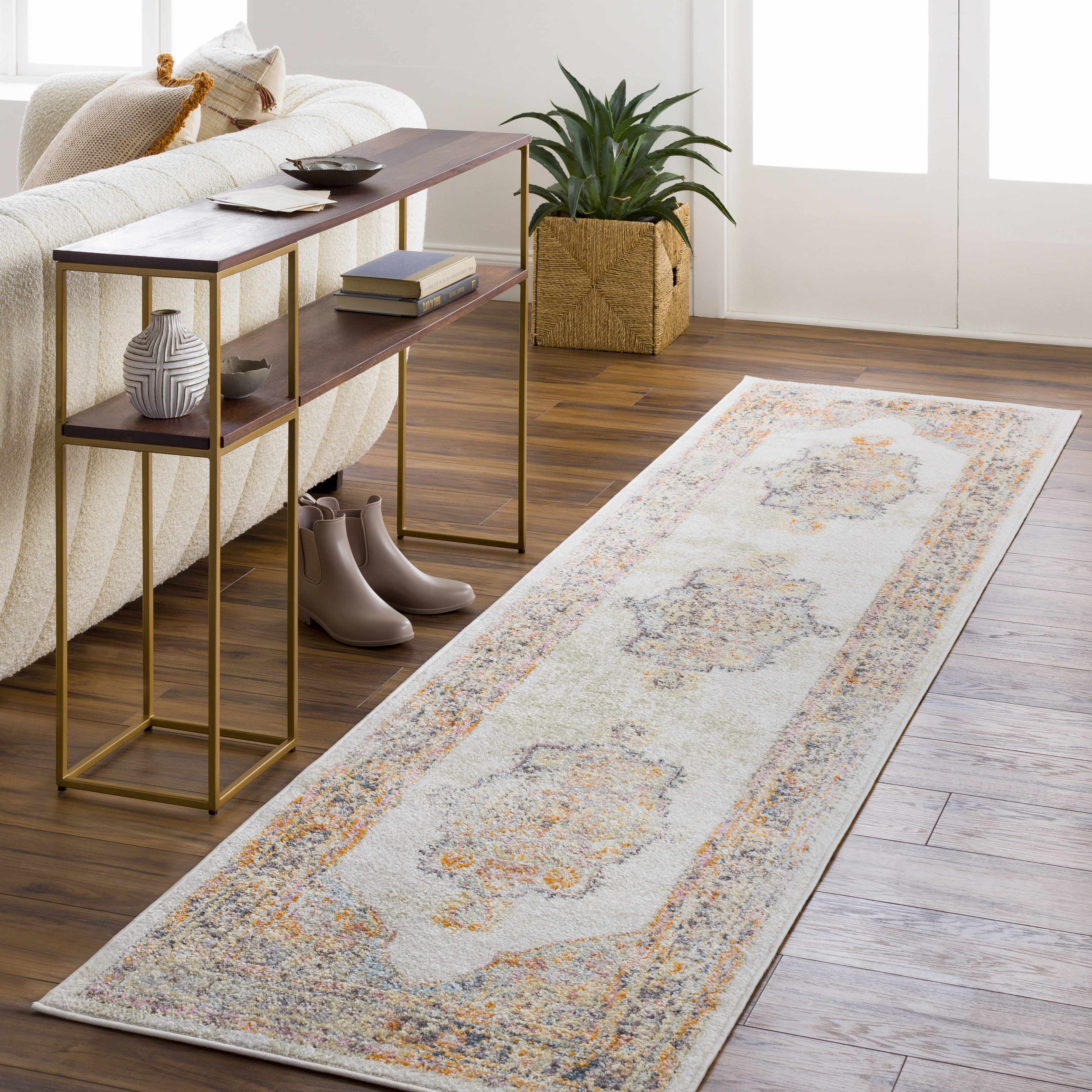 Bello Area Rug  Machine Woven  Light Blue, Traditional Style