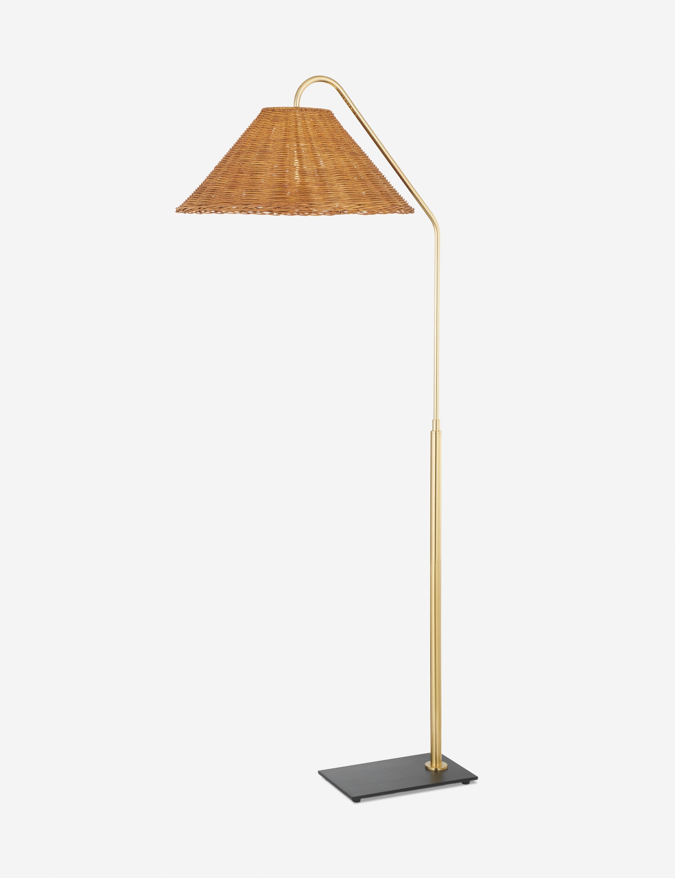 Bela Floor Lamp | Metal Frame, Woven Rattan Shade