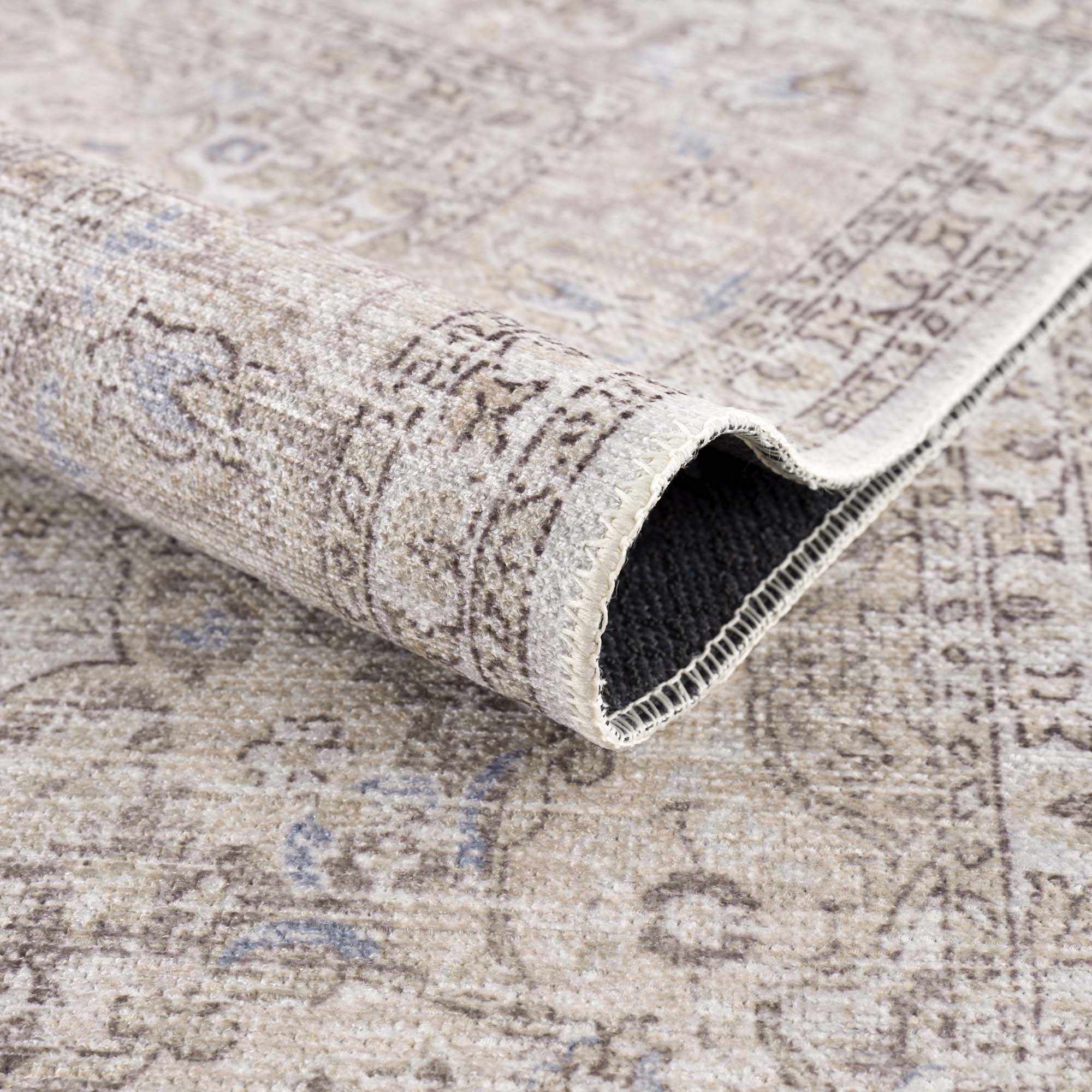 Bela Washable Area Rug  Durable Polyester, Stain-Resistant
