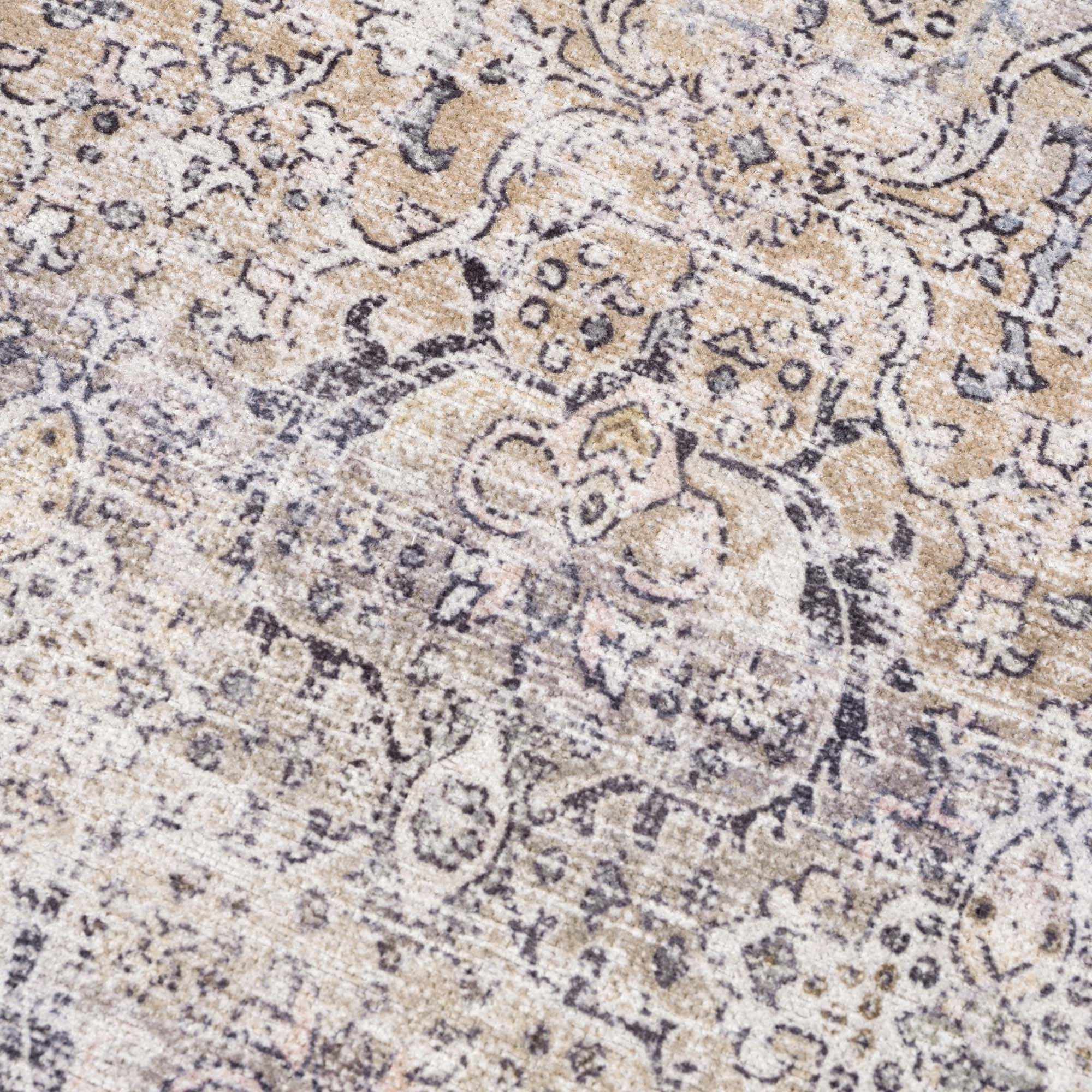 Olivio Washable Area Rug  Vintage Design, Soft Polyester