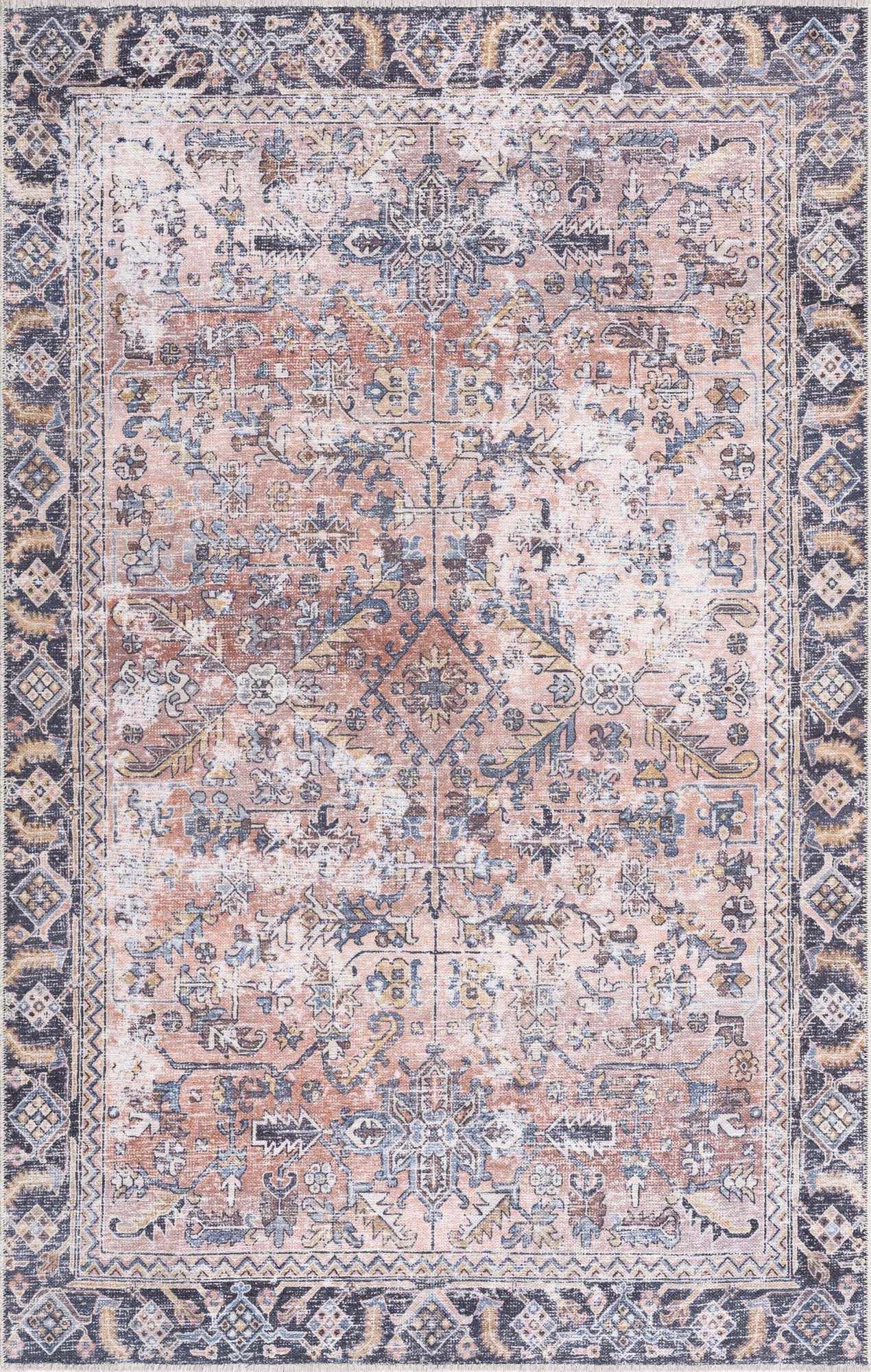 Bela Washable Rug  Traditional Machine Printed Polyester