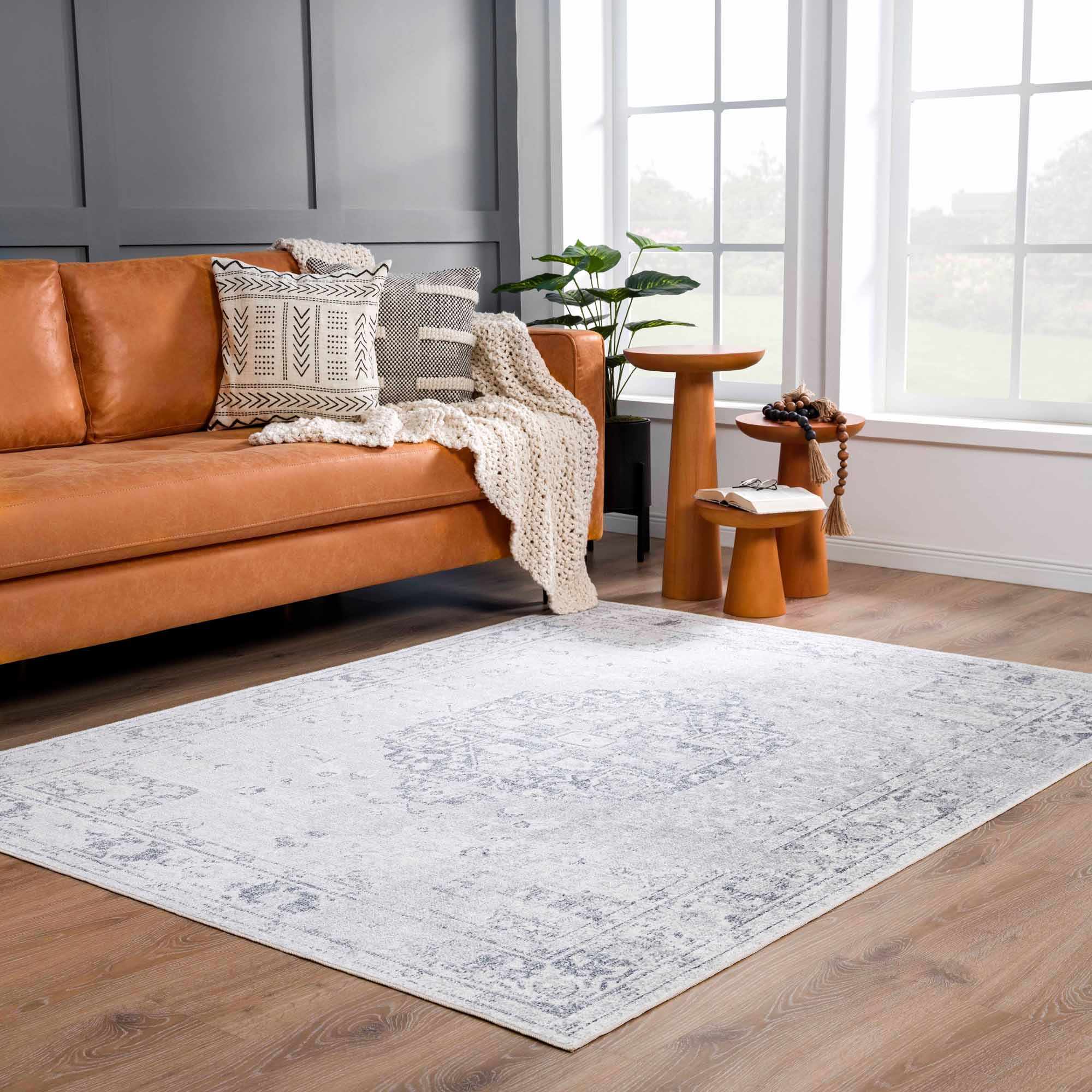 Alma Washable Rug  Traditional  Medium Pile  Antrasit