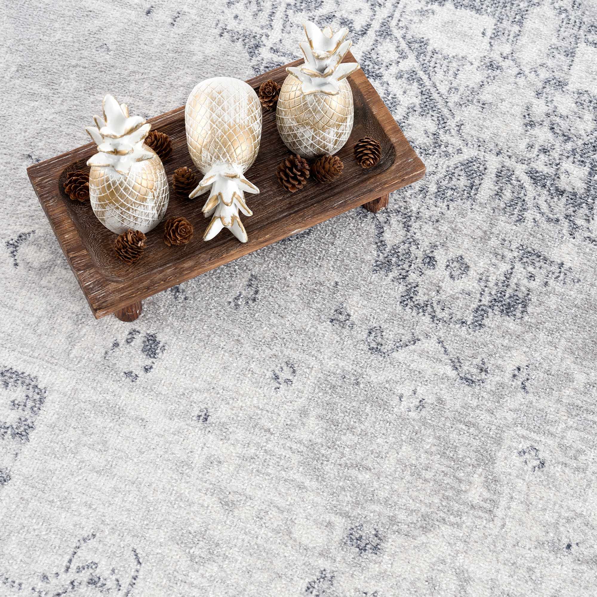 Alma Washable Rug  Traditional  Medium Pile  Antrasit