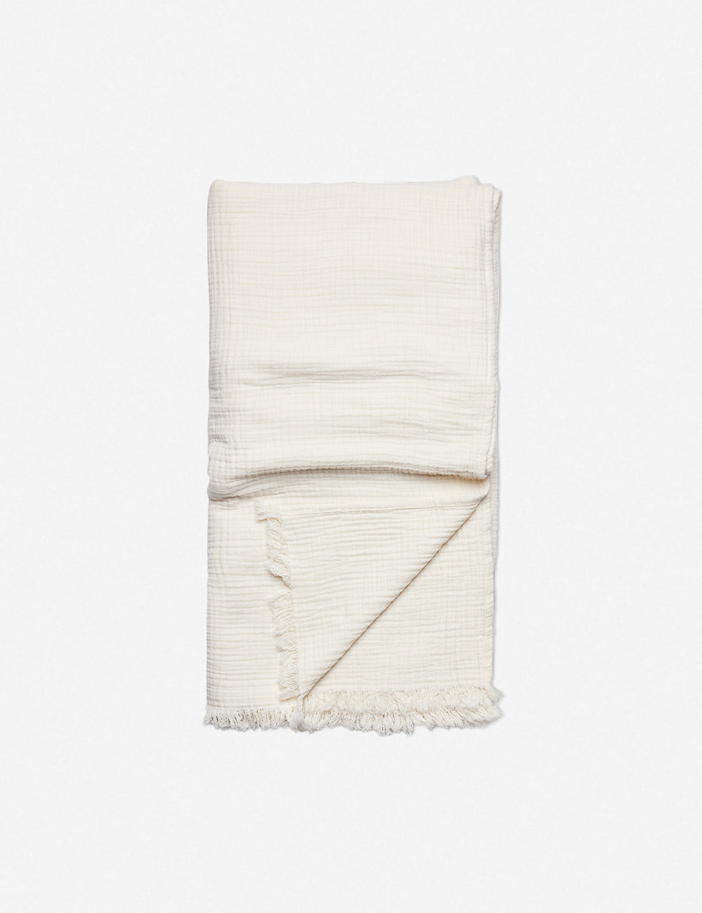 Alaia Bed Cover | Organic Cotton, Fringed Ends