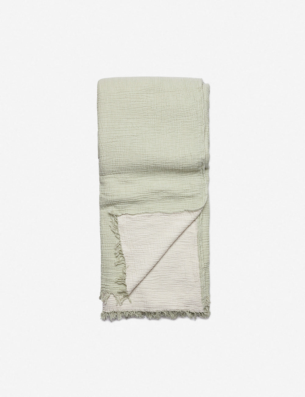 Alaia Bed Cover | Organic Cotton, Fringed Ends