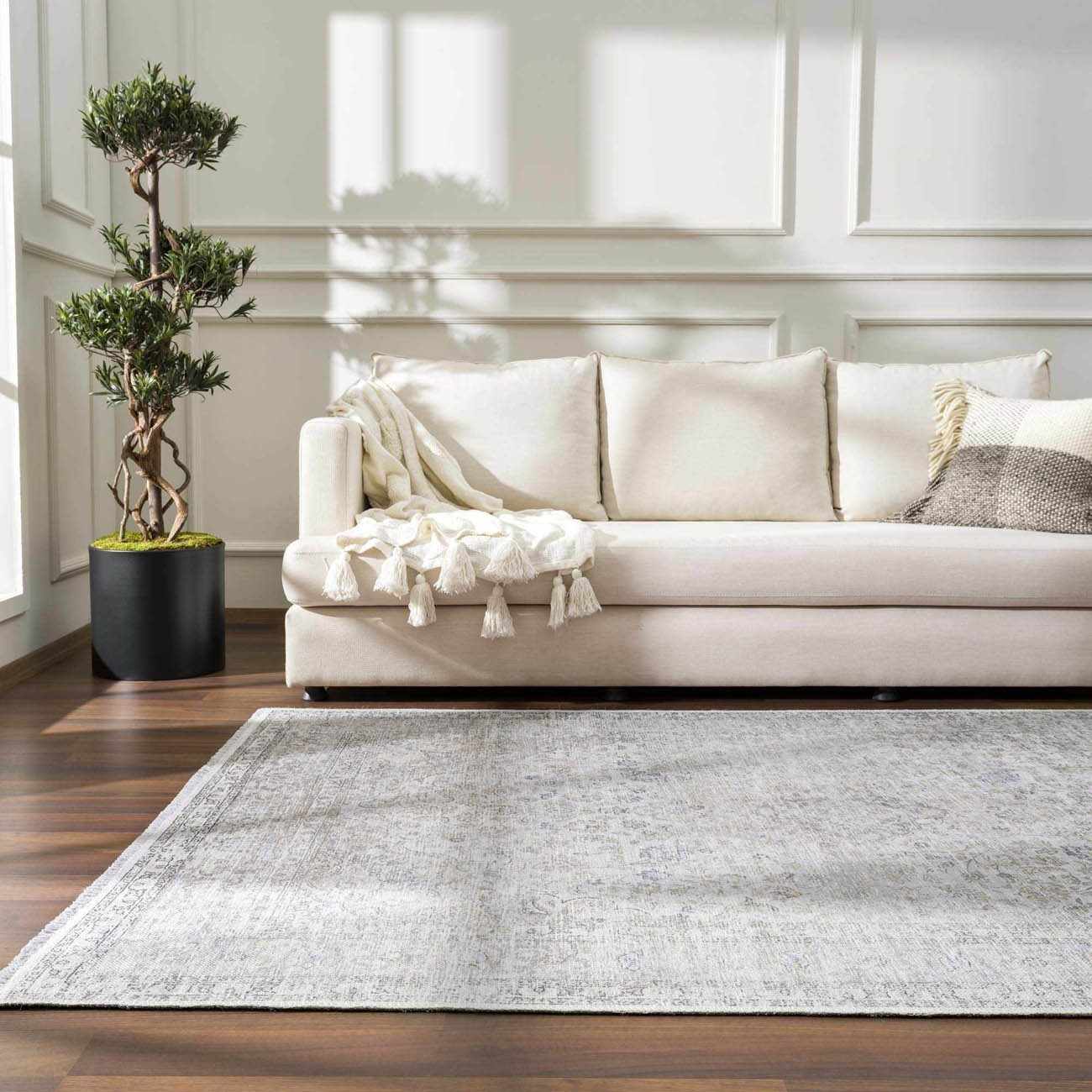 Bela Washable Area Rug  Durable Polyester, Stain-Resistant