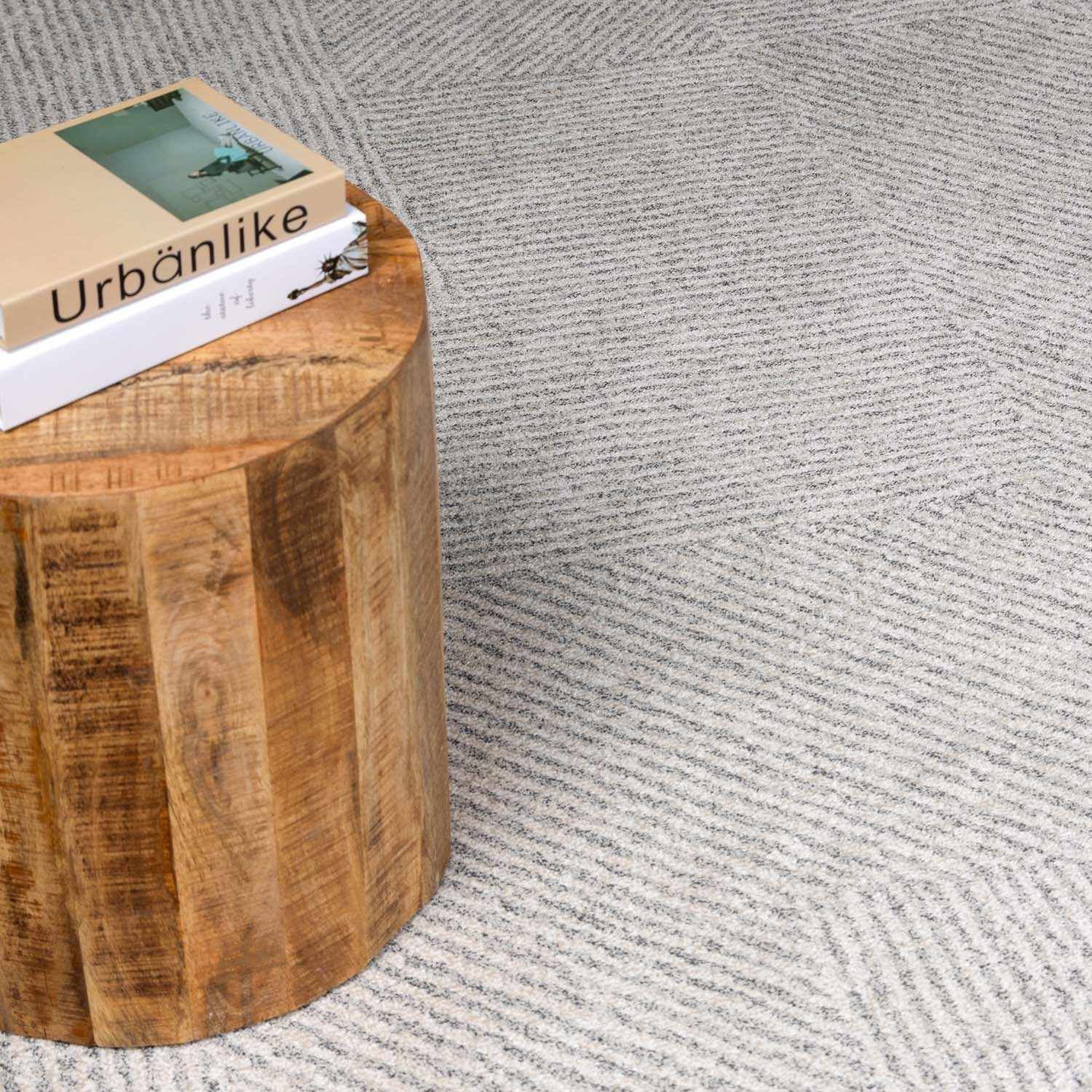 Haven Area Rug  High Pile  Machine Woven  Cream/Gray