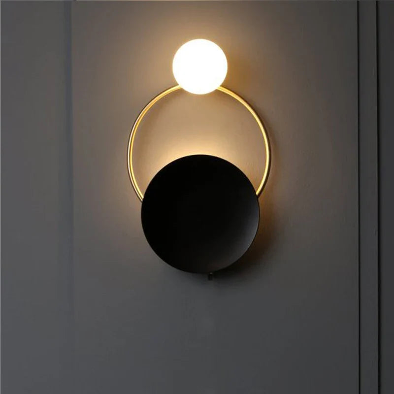 Bela Wall Lamp | Modern Round Metal & Glass Design