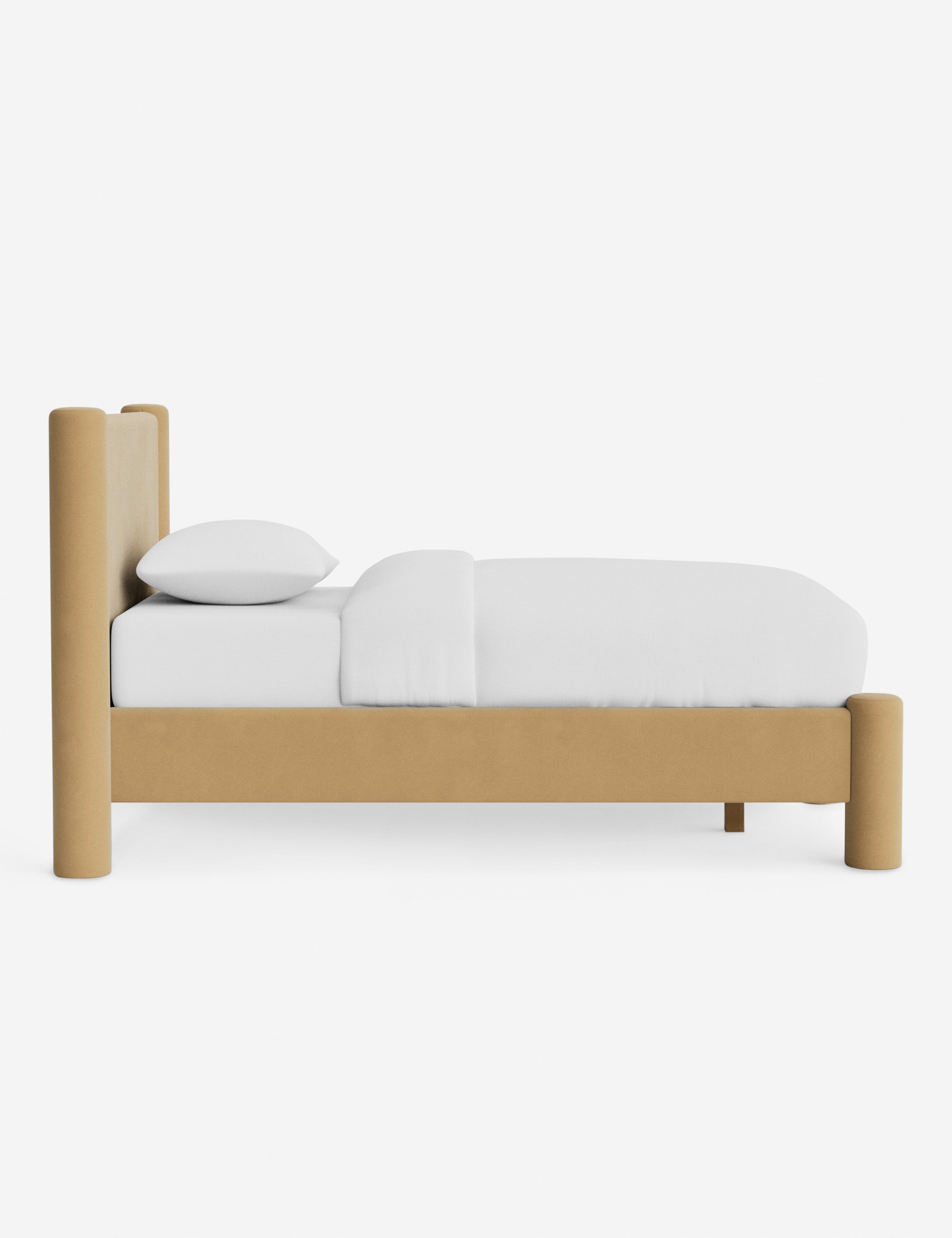 Bello Bed | Oversized Headboard, Fully-Upholstered Frame