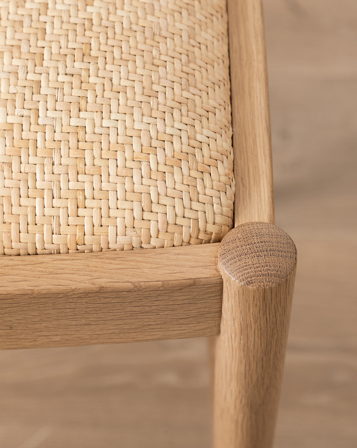 Haven Dining Chair  Natural Oak Frame, Cane Back