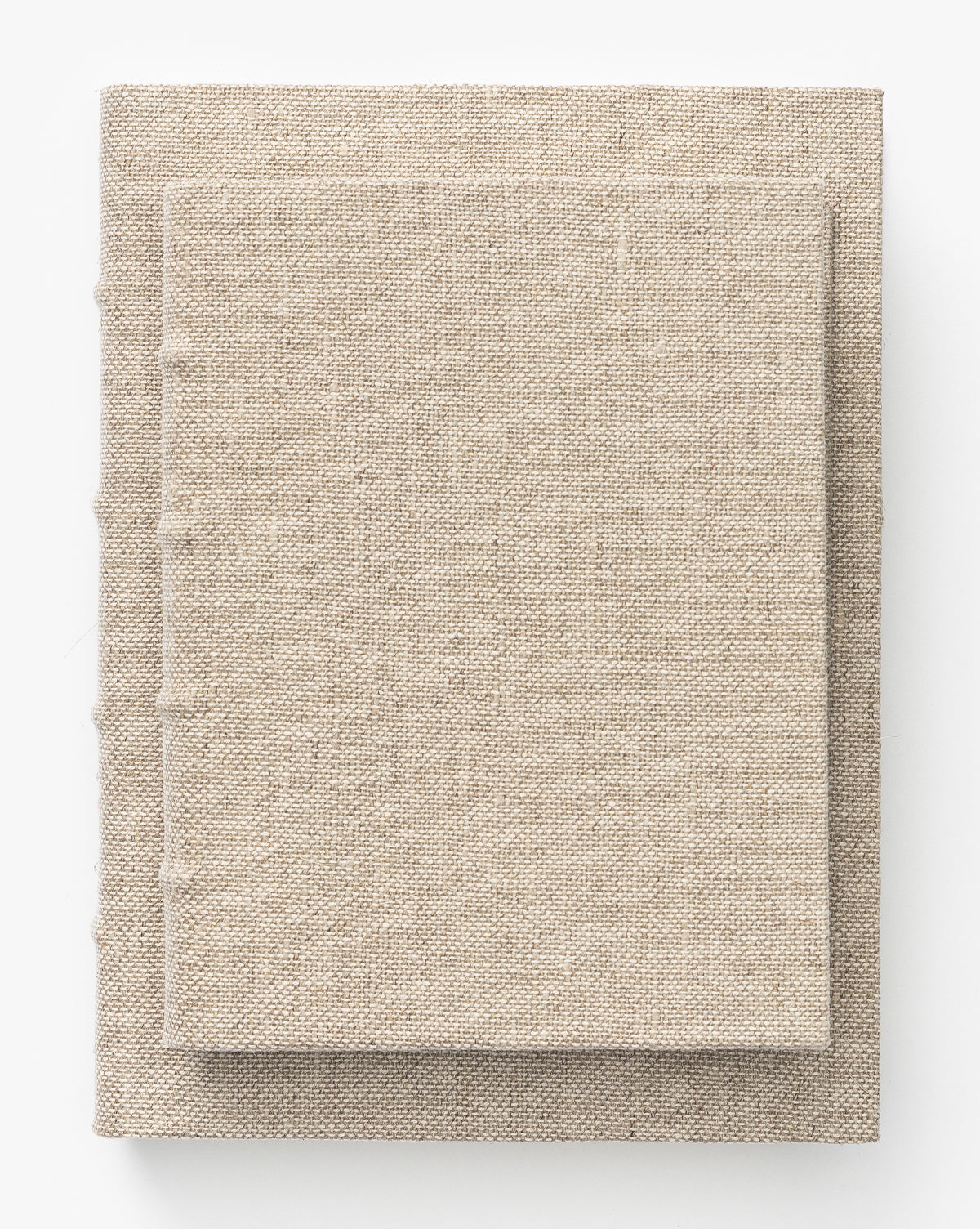 Bela Handcrafted Linen Book  Two-Toned Fabric, Traditional Binding