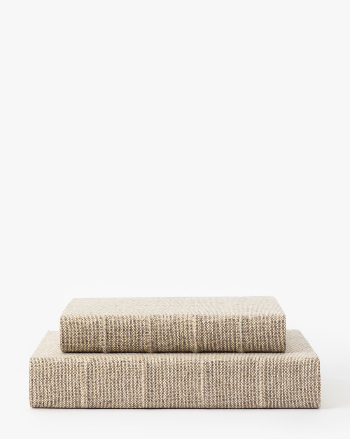 Bela Handcrafted Linen Book  Two-Toned Fabric, Traditional Binding