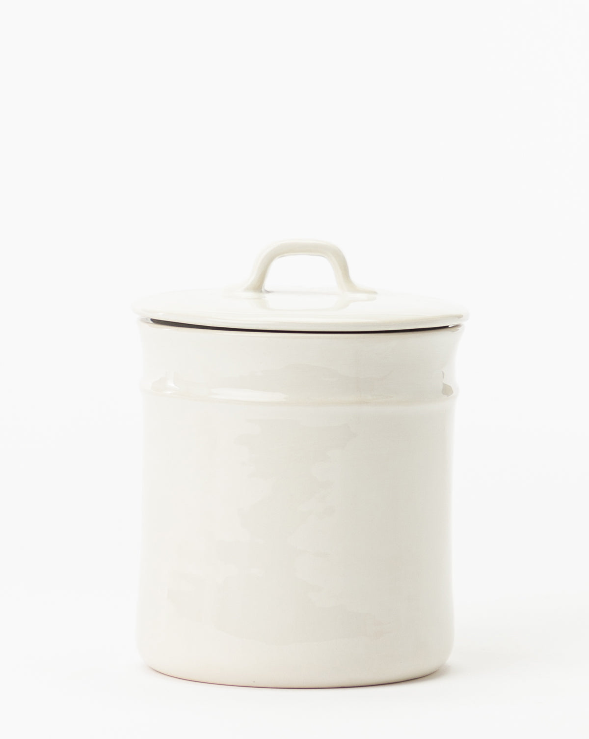 Bela Ceramic Canister  Modern Design, Creamy White Finish