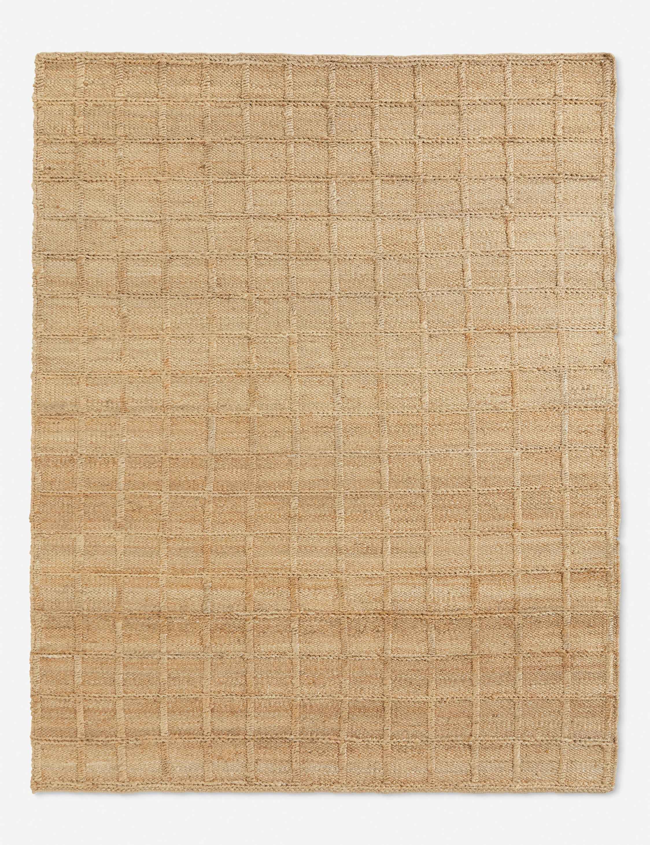 Haven Jute Rug | Textured Grid Design, Luxe Earth Tones