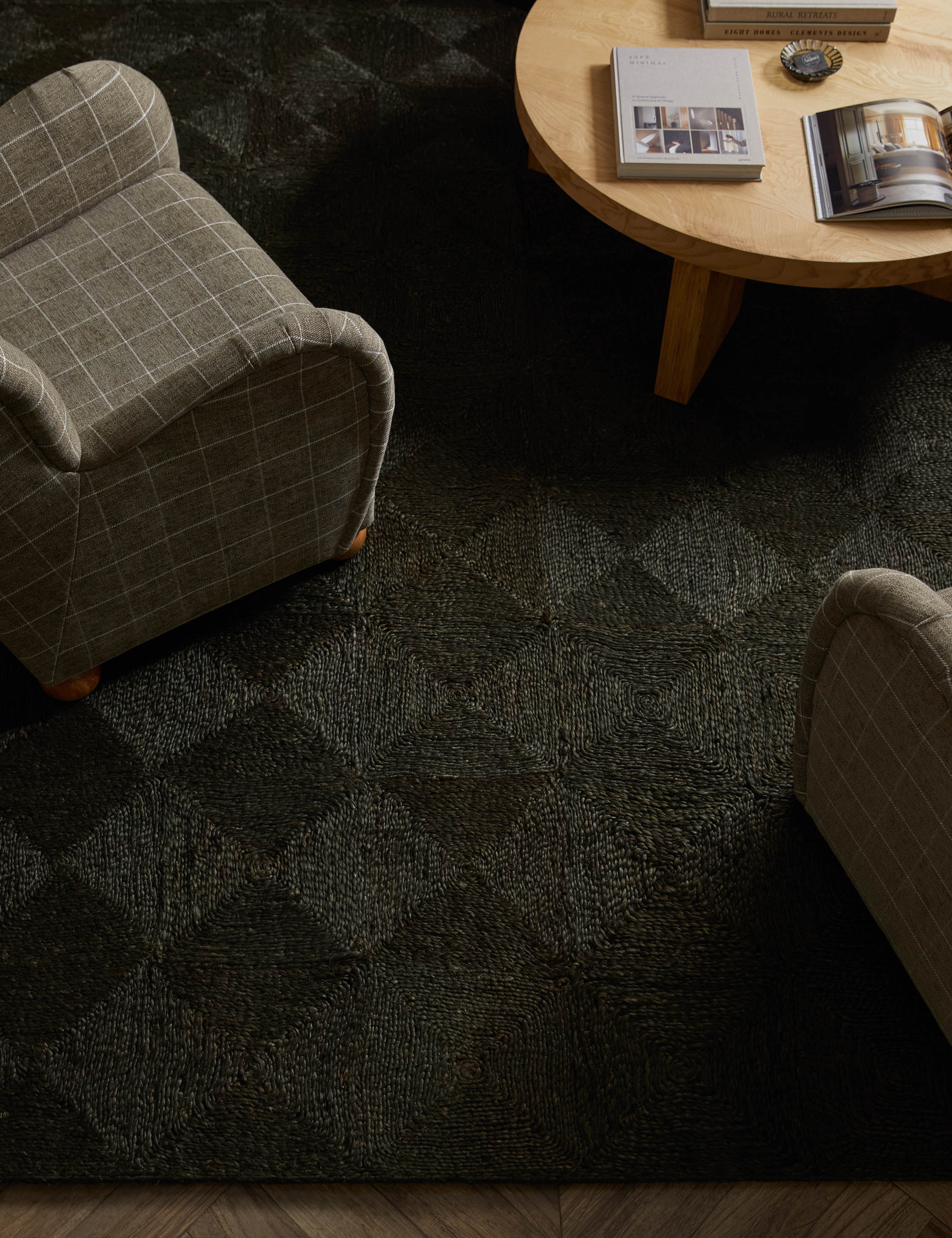 Haven Handmade Jute Rug | Handwoven Grid Design by Jake Arnold