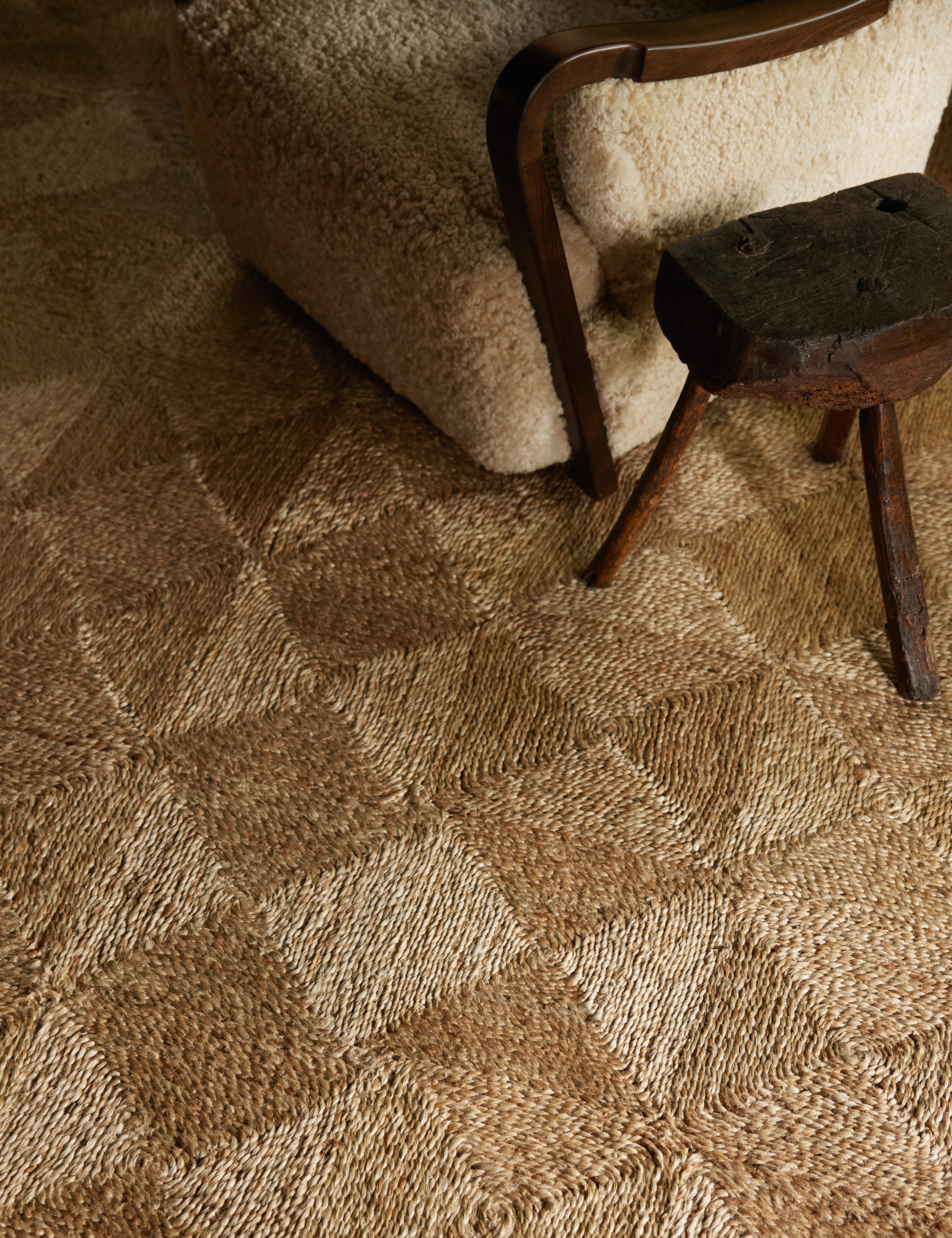 Haven Handmade Jute Rug | Handwoven Grid Design by Jake Arnold