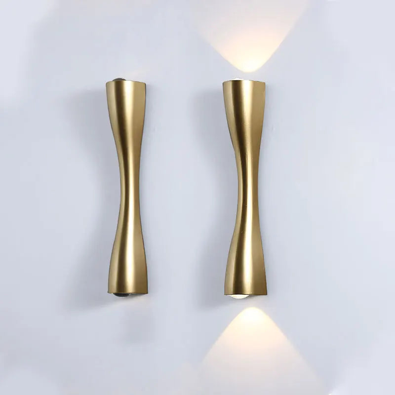 Bela Wall Lamp | Modern Gold, Up & Down Waterproof Design