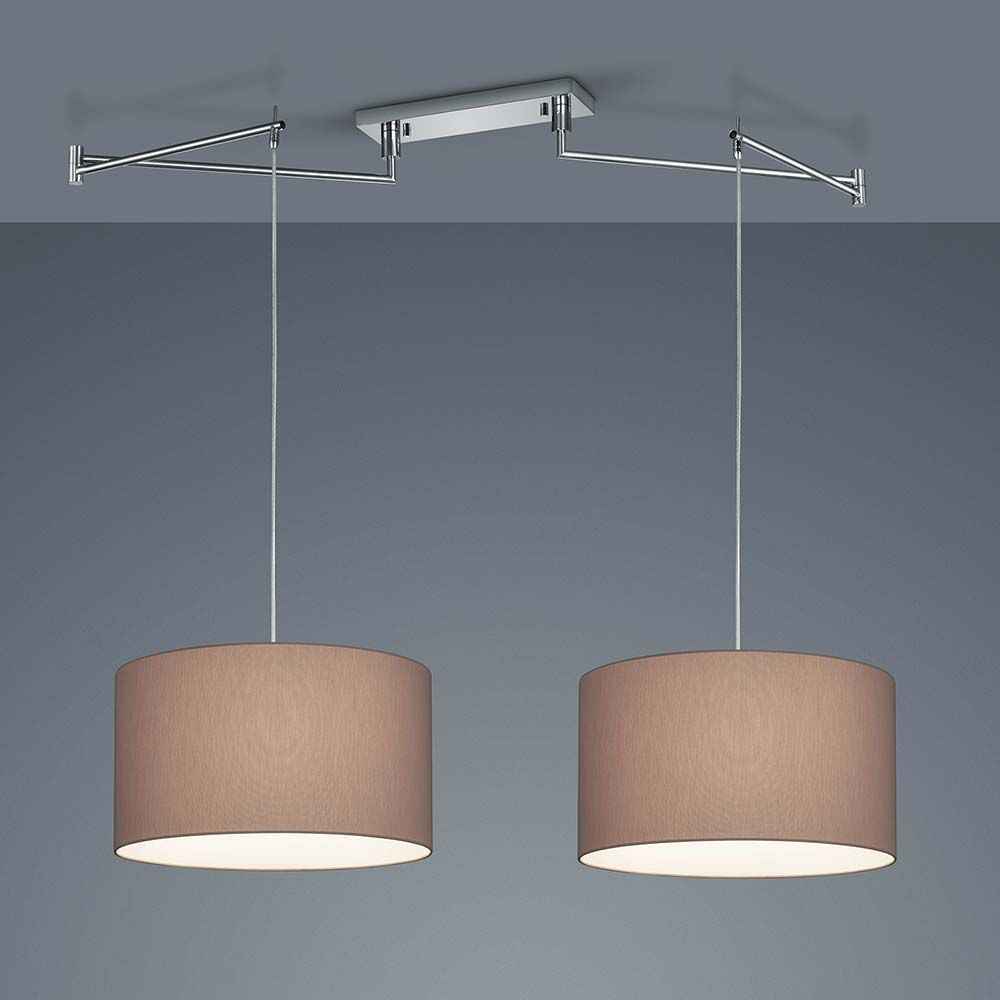 Certo Pendant Light | Chrome Finish, Mocha Chintz Shade