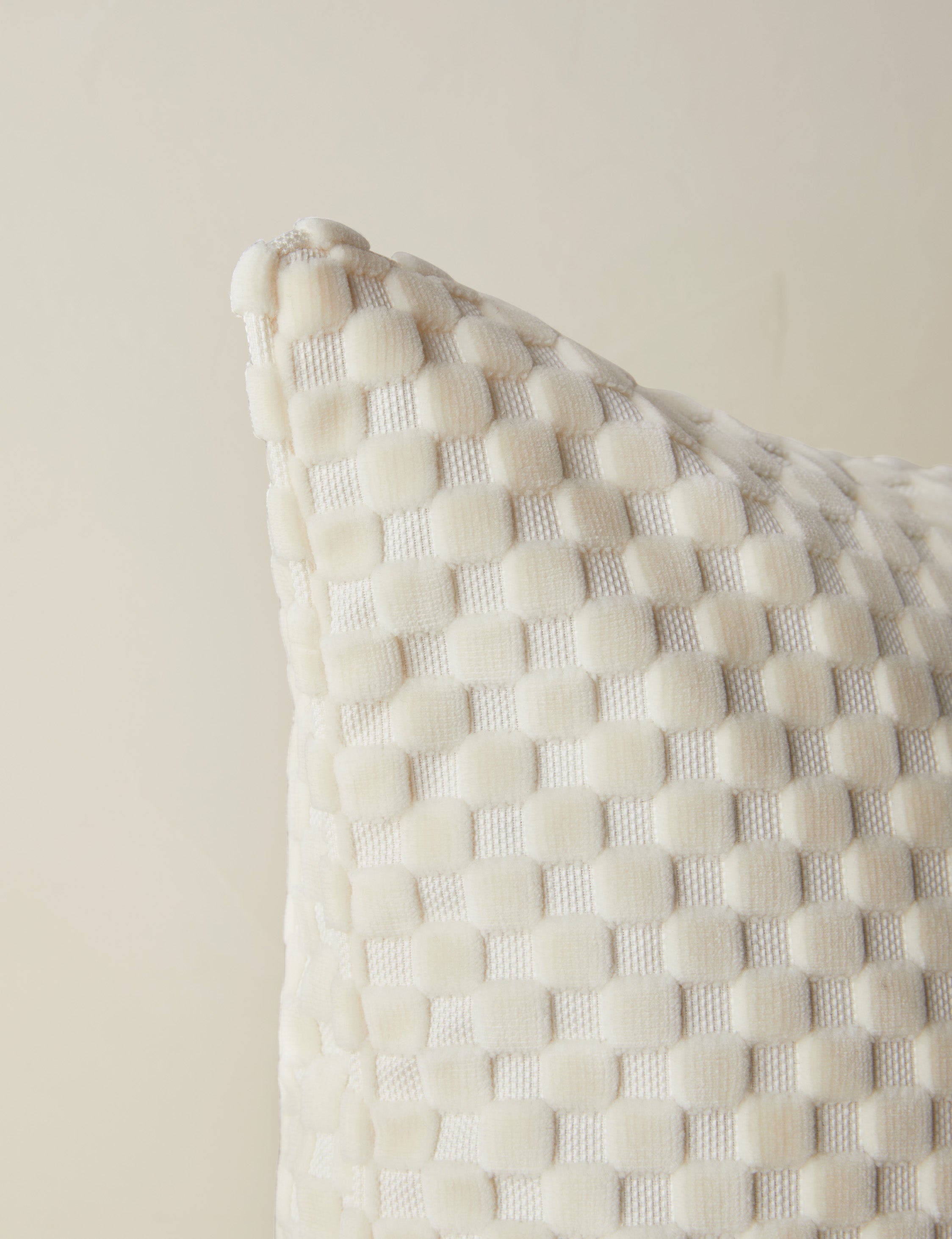 Bello Velvet Pillow | High-Low Checker Pattern, Textural Design