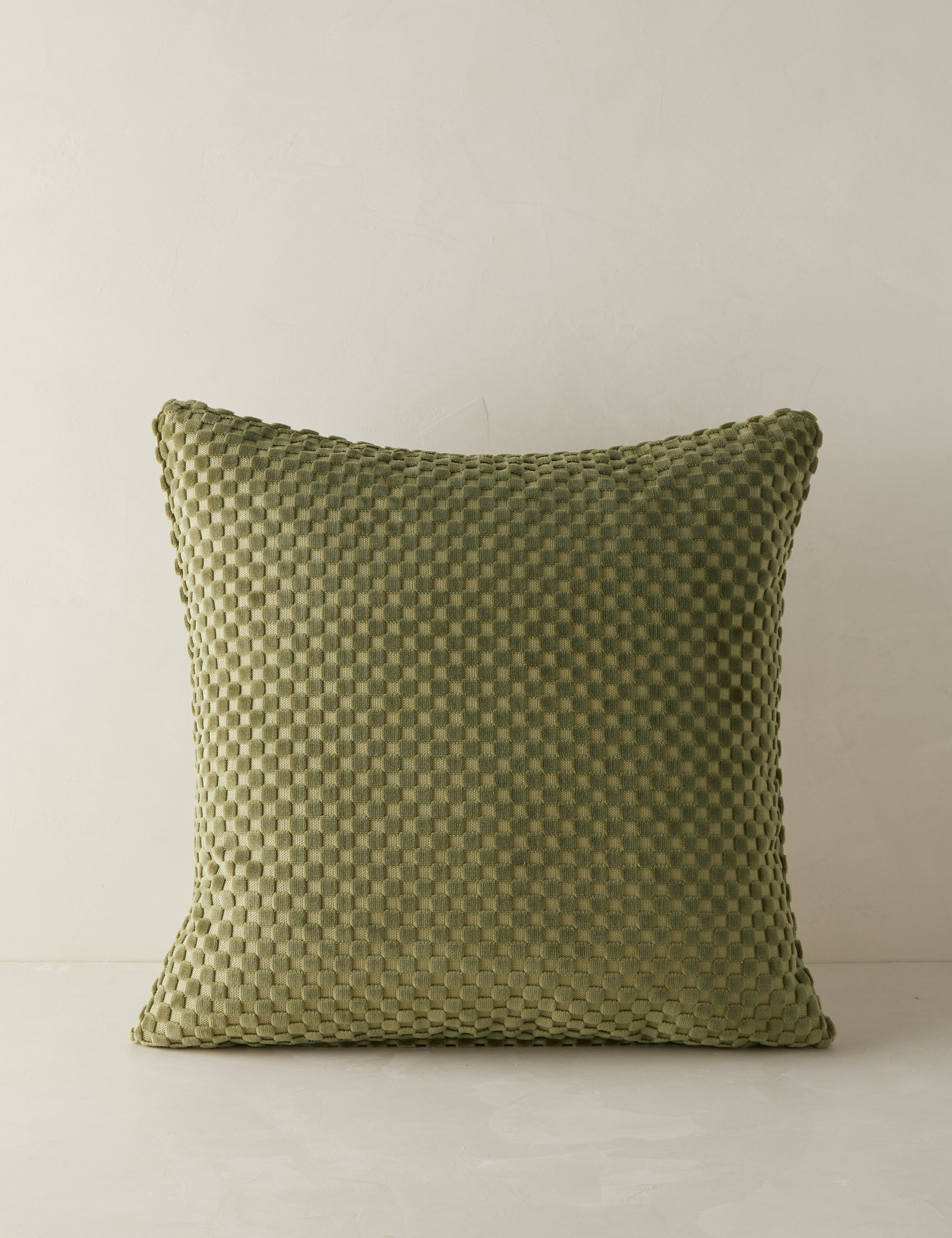 Bello Velvet Pillow | High-Low Checker Pattern, Textural Design