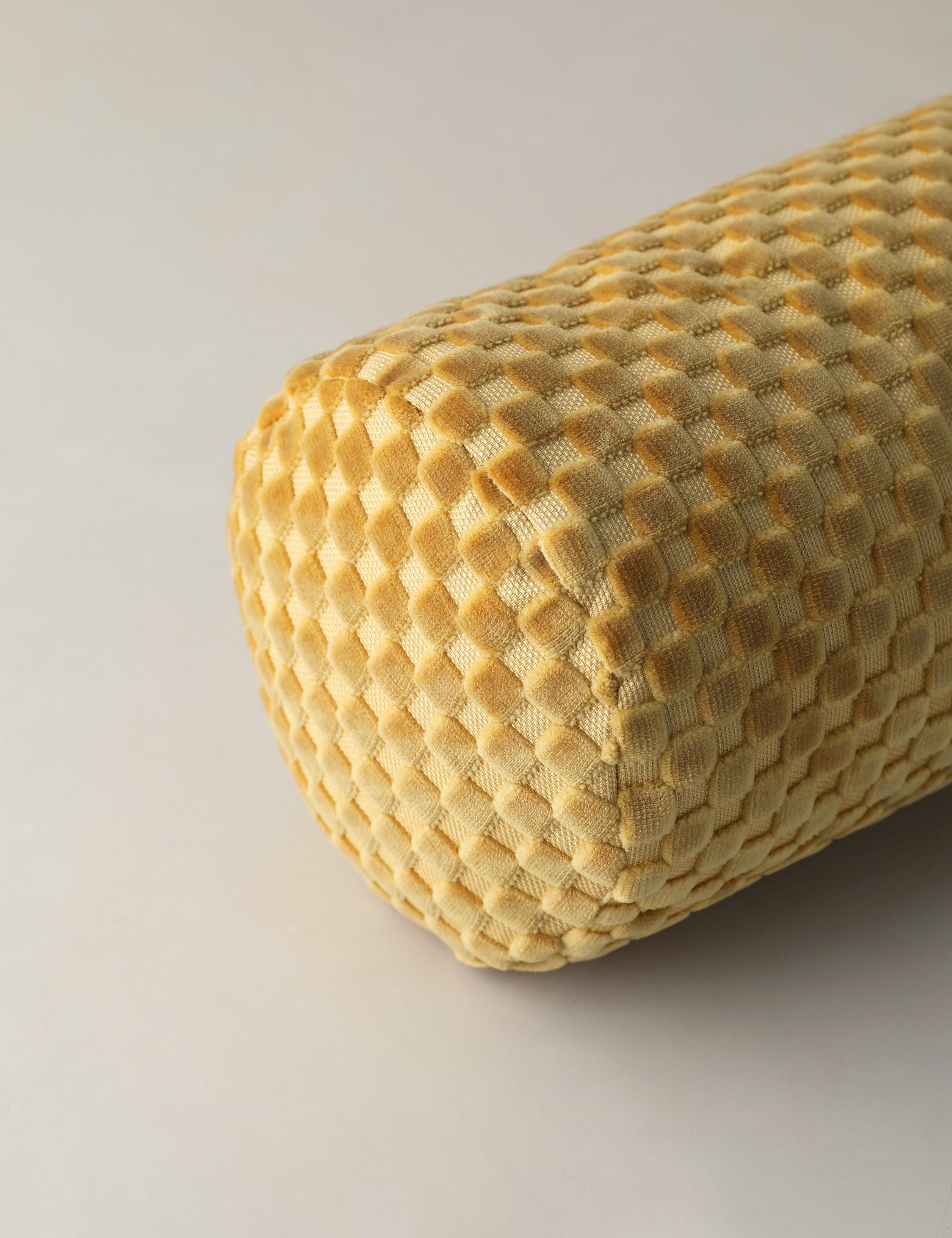 Bello Bolster Pillow | Hi-Lo Checker Velvet, Oversized Accent