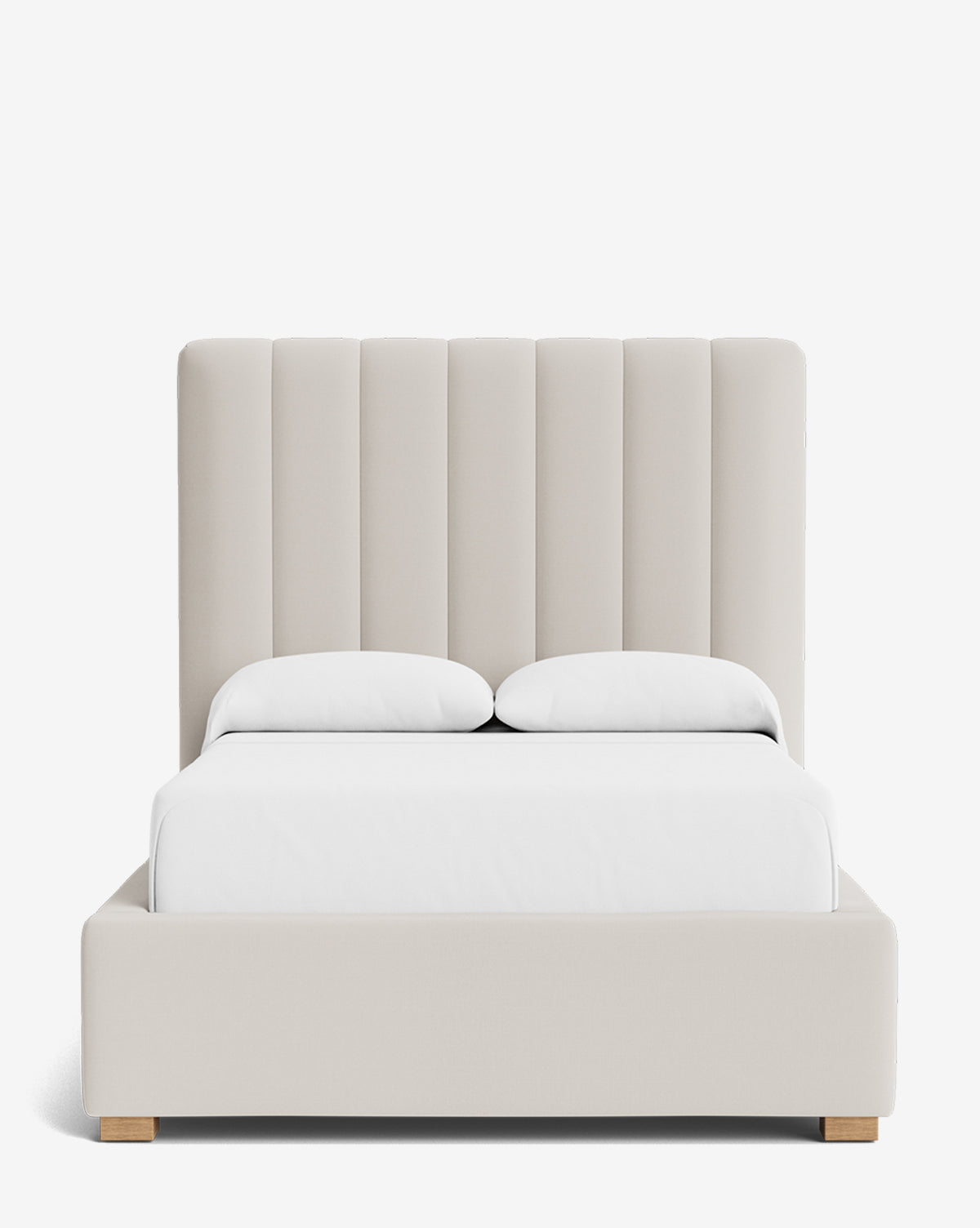 Bello Bed Tall Headboard  Fully Upholstered, Customizable Fabrics