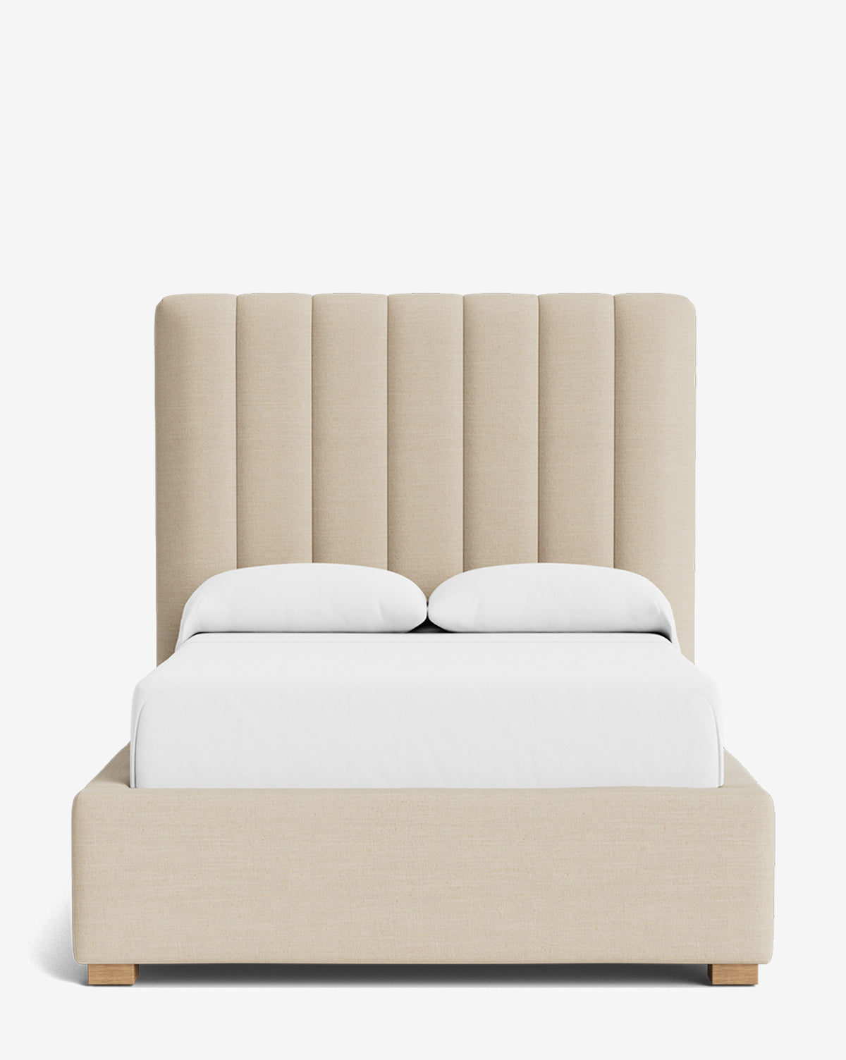 Bello Bed Tall Headboard  Fully Upholstered, Customizable Fabrics