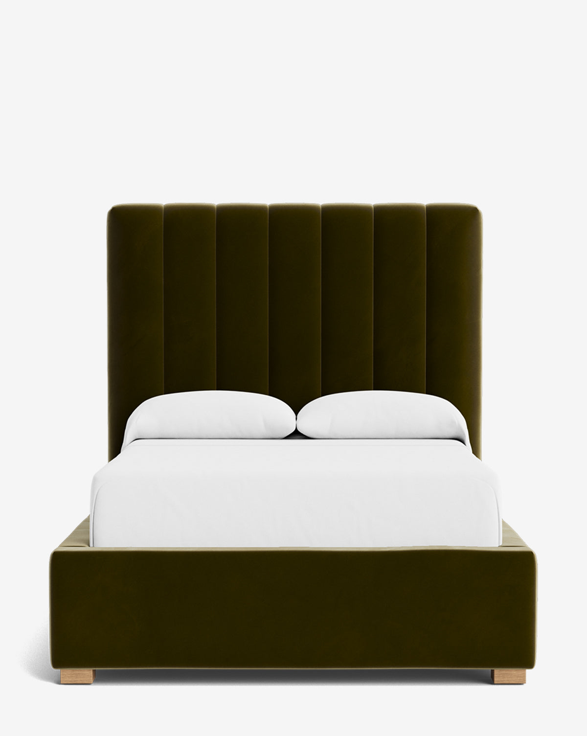 Bello Bed Tall Headboard  Fully Upholstered, Customizable Fabrics