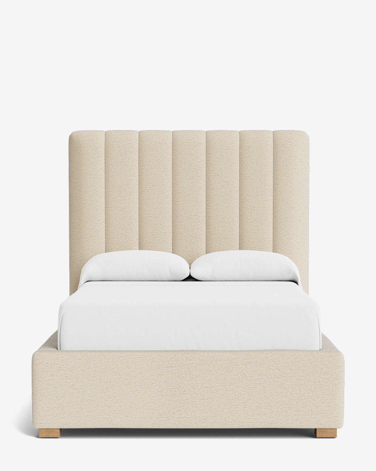 Bello Bed Tall Headboard  Fully Upholstered, Customizable Fabrics