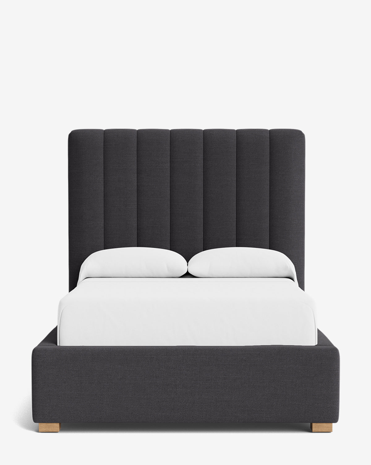 Bello Bed Tall Headboard  Fully Upholstered, Customizable Fabrics