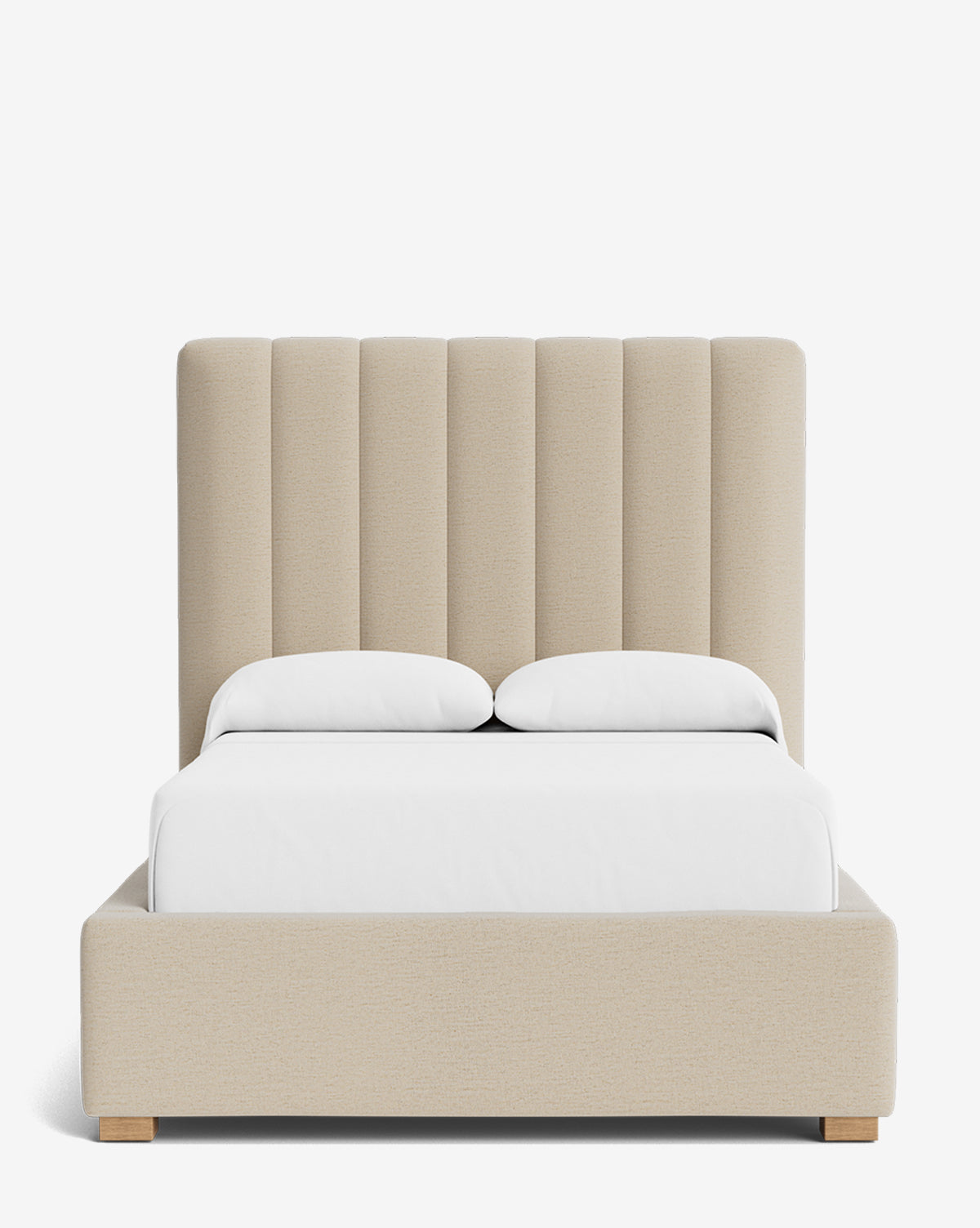 Bello Bed Tall Headboard  Fully Upholstered, Customizable Fabrics