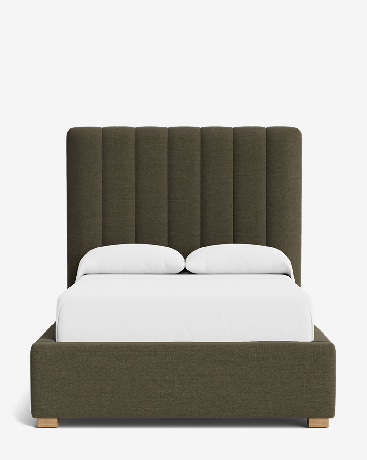 Bello Bed Tall Headboard  Fully Upholstered, Customizable Fabrics