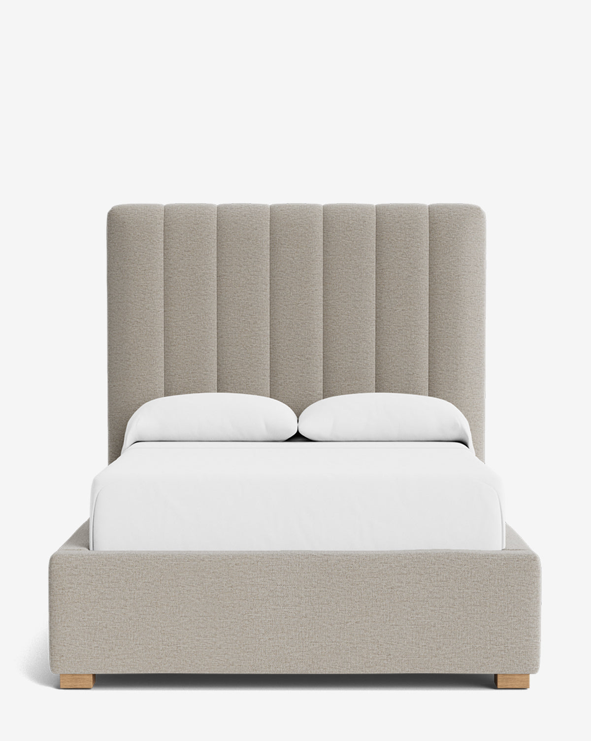 Bello Bed Tall Headboard  Fully Upholstered, Customizable Fabrics